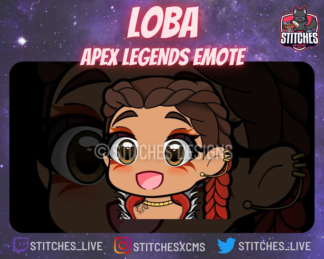 Wallpaper #oUL-PJMBOBpx0NhmEcKU149 Loba Chibi Emote Apex Legends Twitch Chat Discord Server Etsy