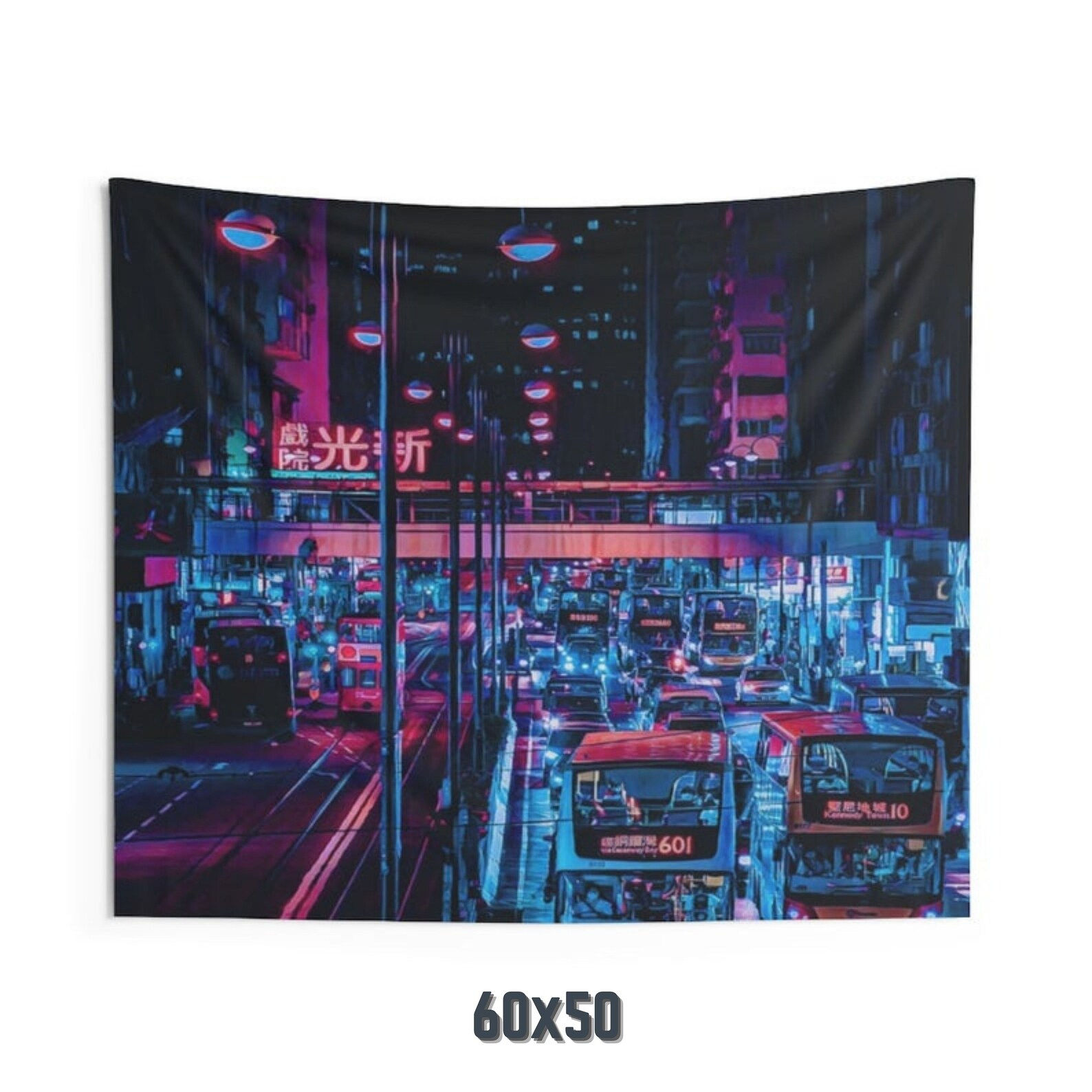 Wallpaper #dUWdmY4B7YBJg1BV46H347 Cyberpunk Art Tapestry Hong Kong Wall Art Cyberpunk Wall Etsy