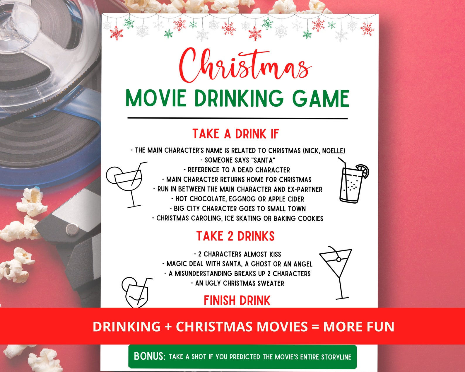 Wallpaper #Lv8aZ5MB3lSXT3zUROKT22 Christmas Movie Drinking Game Christmas Movie Marathon Etsy