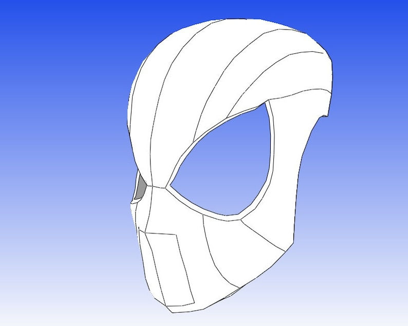 Wallpaper #Ublh3ZIBJvJKYCmEAABZ69 Foam Template Spider Man Faceshell Mask for Cosplay Pdf Ready to Print