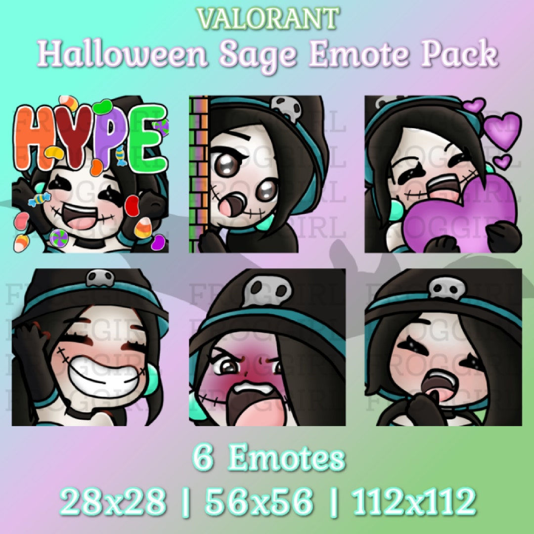 Wallpaper #7GfOA5MBSpphPi3-UbSW134 Cute Halloween Sage Valorant Emote Pack 6 Twitchdiscord Emotes Etsy