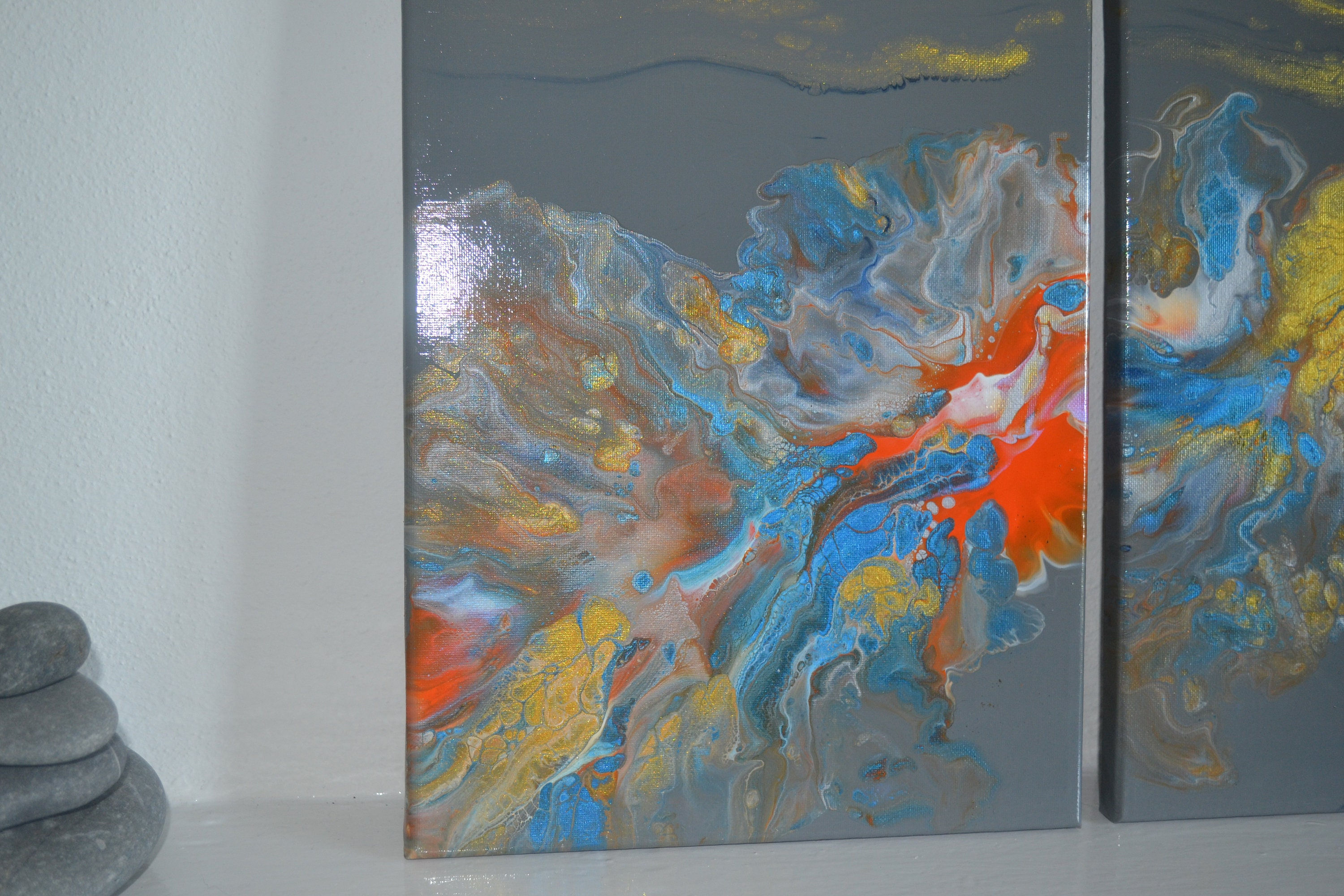Wallpaper #jri8jJIBJvJKYCmEDtPW52 Original Abstract Acrylic Fluid Art Triptych on Canvas Etsy