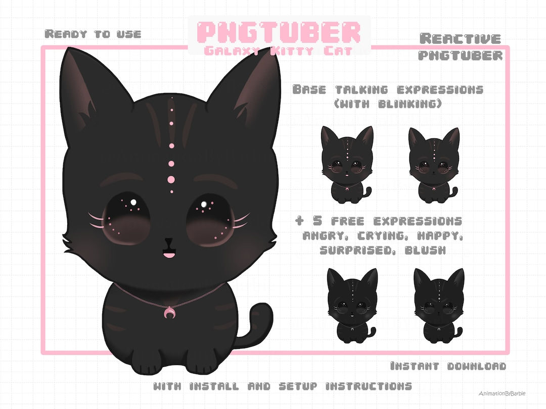 Wallpaper #82bd5 Customizable Cat Vtuber Model Multiple Cat Breeds Emotions Assets