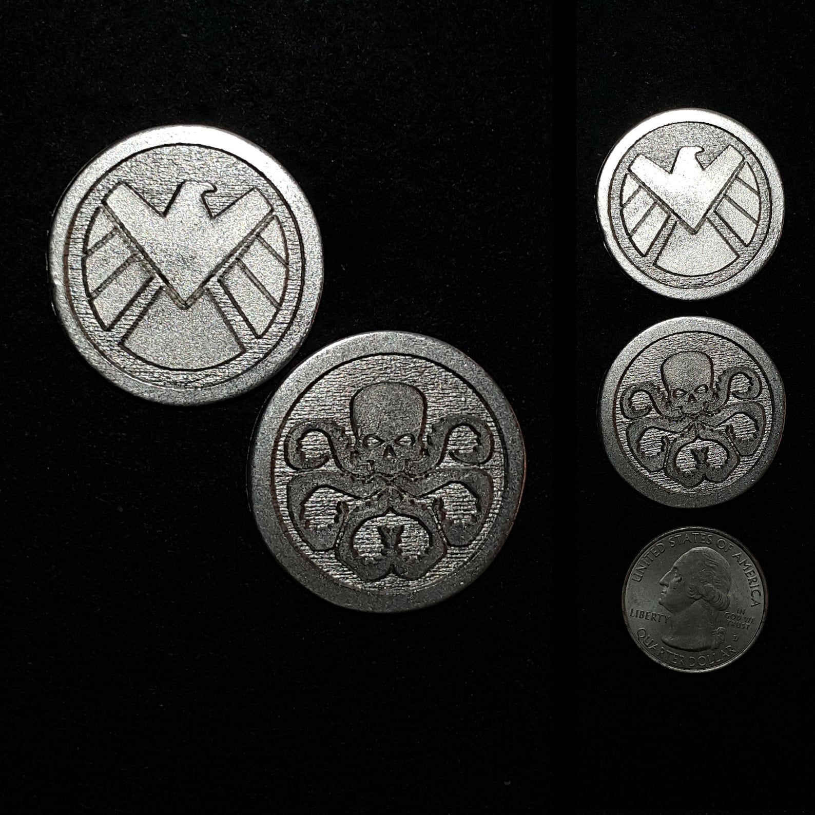 Wallpaper #e2cOBpMBSpphPi3-b78W240 Hydra Shield Heads or Tails Pewter Flipping Coin Etsy