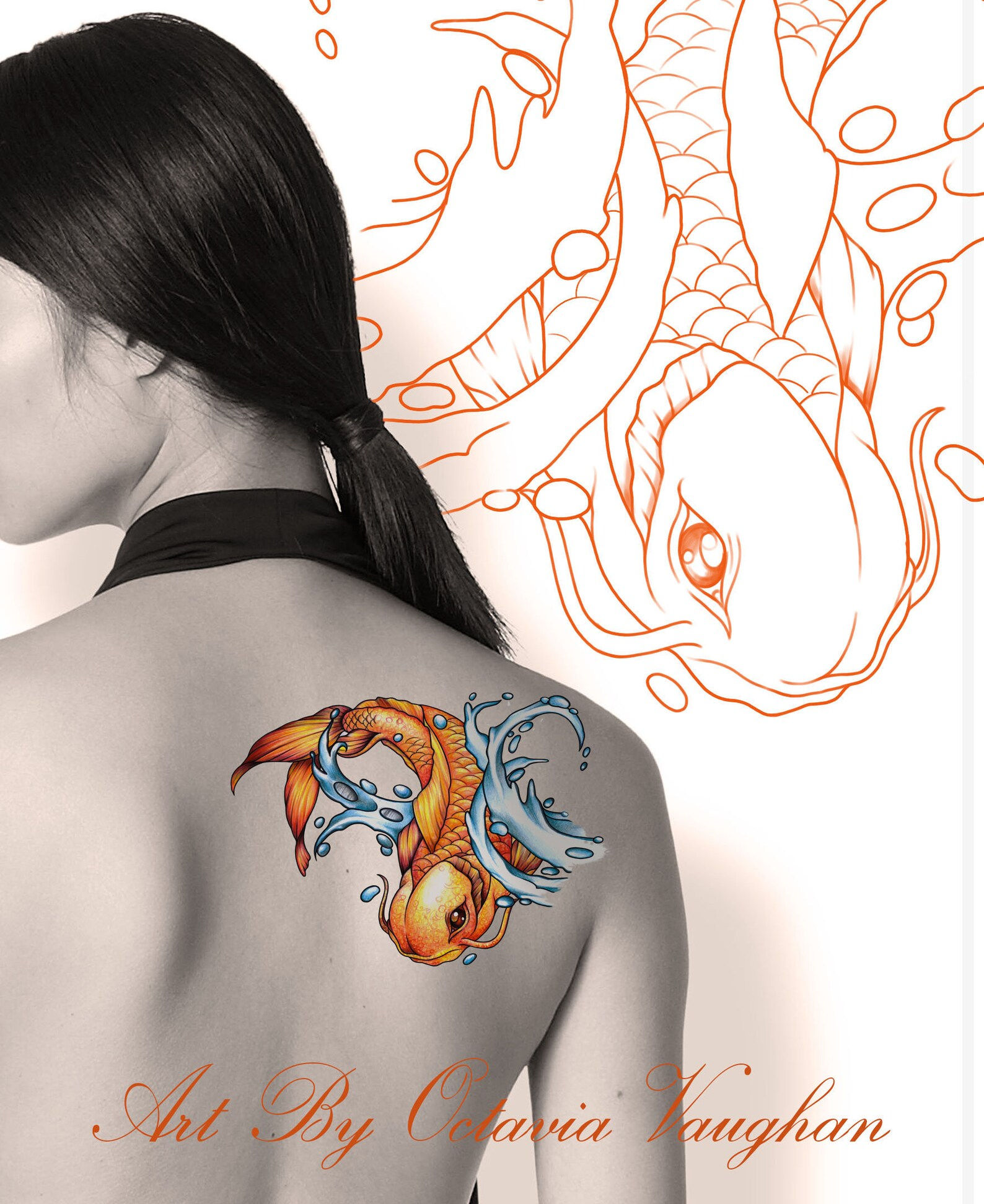 Wallpaper #5e6bc Black Yellow Koi Fish Fish Koi Tattoo Png and Vector with 5016 the