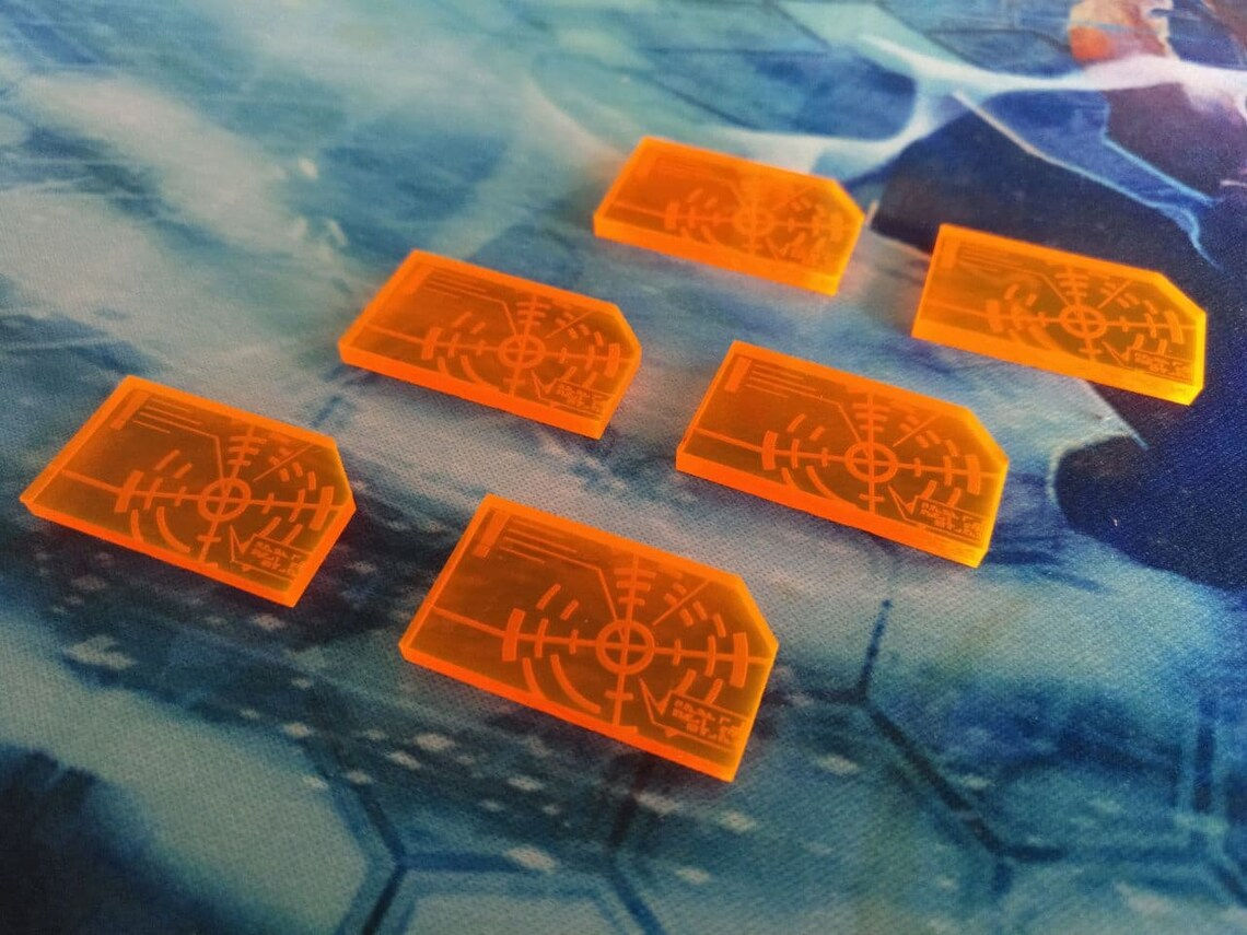 Wallpaper #EhnlBI8BtGB6xQ78_VDx27 Set of 6 Orange Cyberpunk Fluor Acrylic Tokens Etsy