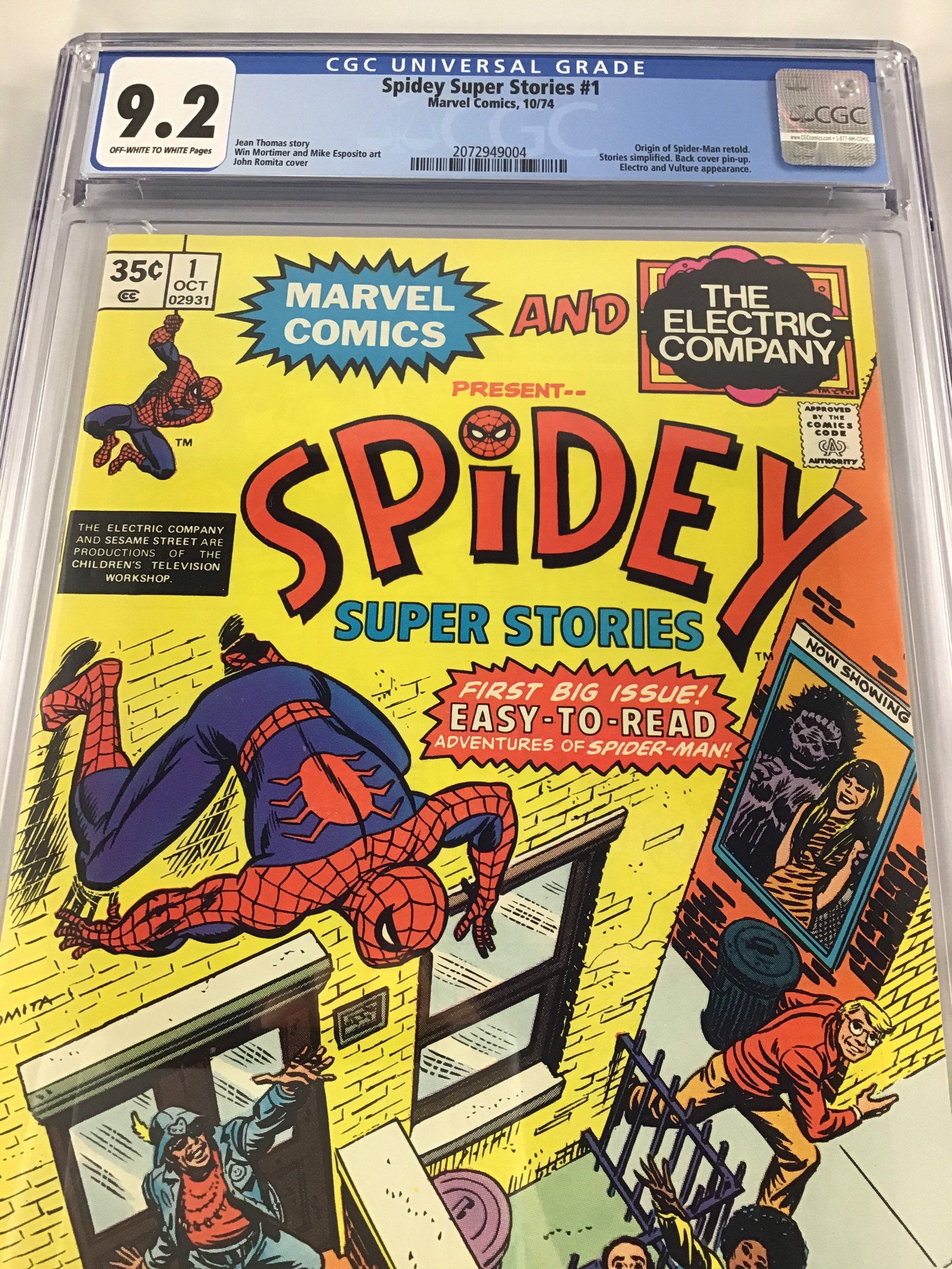 Wallpaper #cBkHBY8BtGB6xQ78GlBT54 Spider Man First Issue Spidey Super Stories 1 Cgc Graded 92 Spider