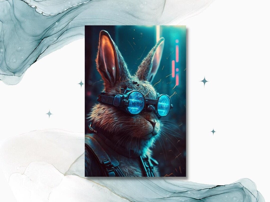 Wallpaper #qa3MMZMBKf019FdaUxGB79 Cyberpunk Rabbit Print Rabbit Illustration Cyberpunk Animal Aniamal