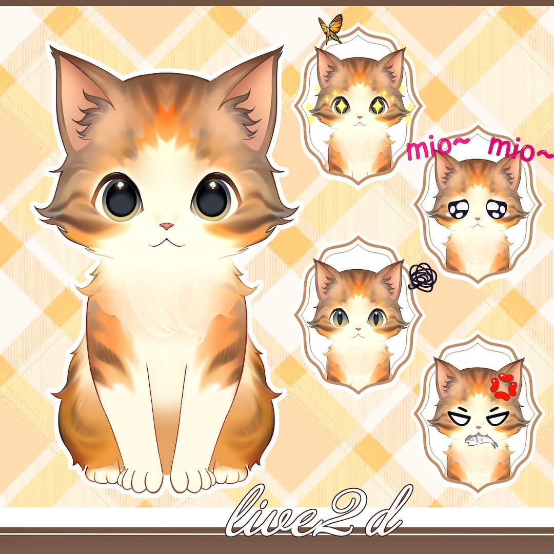 Wallpaper #82bd5 Customizable Cat Vtuber Model Multiple Cat Breeds Emotions Assets