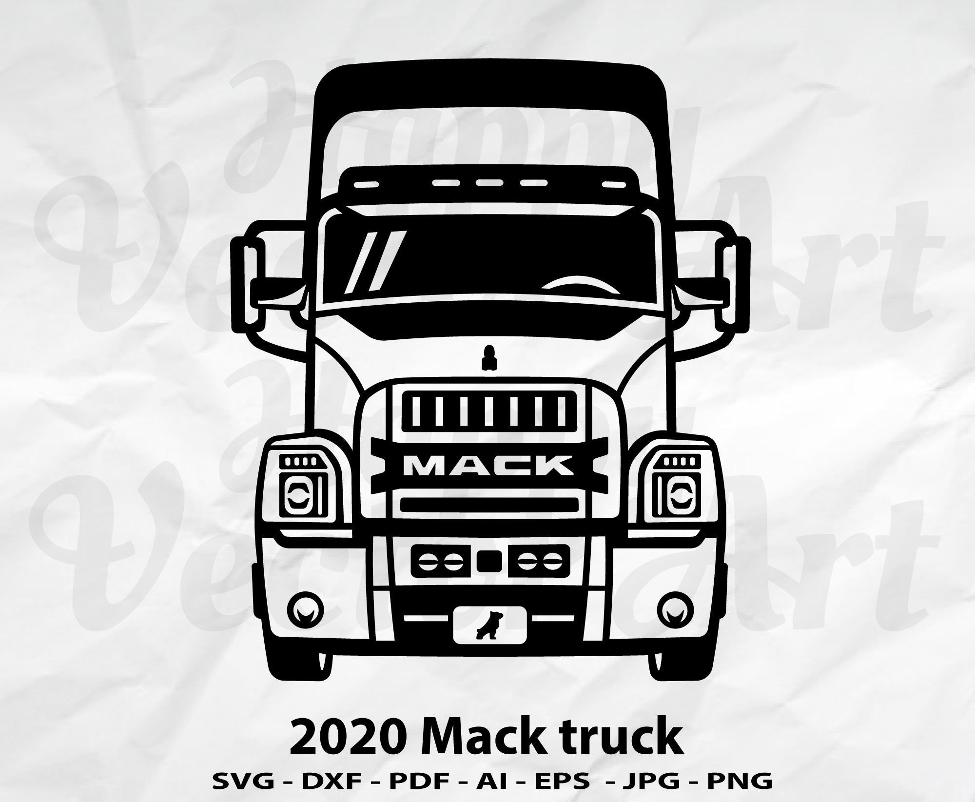 Wallpaper #2e3a0 Cars Mack Truck Vector Digital Decals Clipart Eps Jpg Png Pdf Etsy