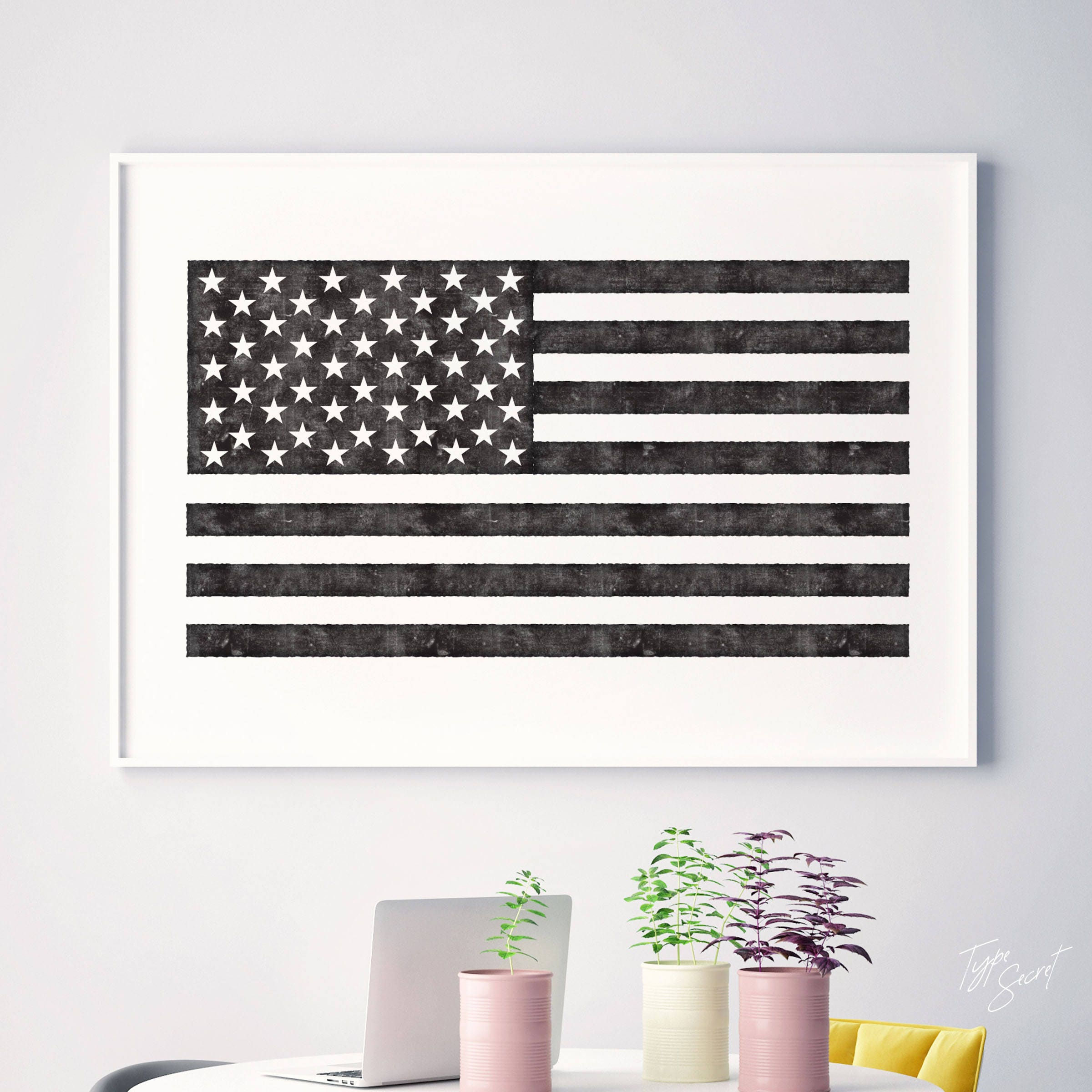 Wallpaper #de5b9 Premium Vector Minimalist American Flag Illustration Drawn with a