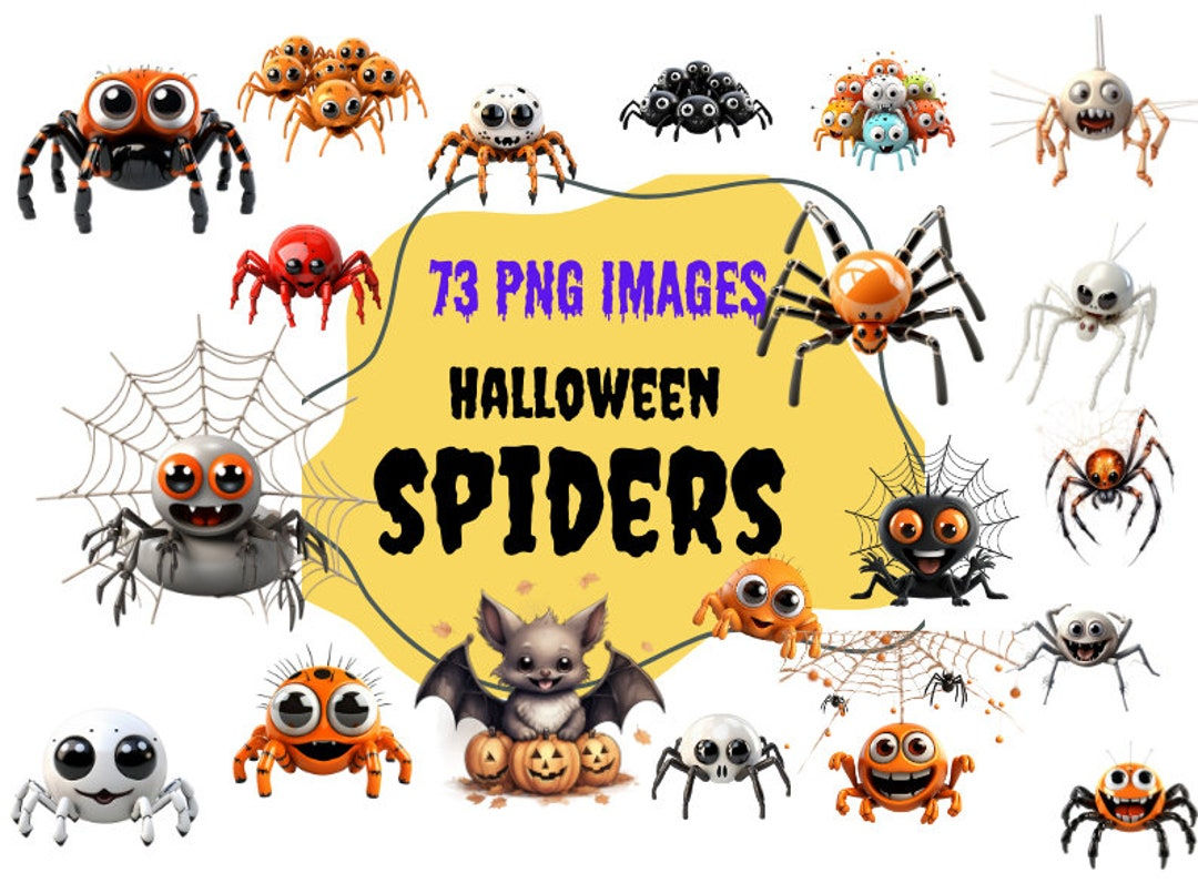 Wallpaper #k_RZOpMBKFX8bn3rE3j0270 Cute Halloween Spider Clipart Bundle 73 High Res 300 Dpi Images