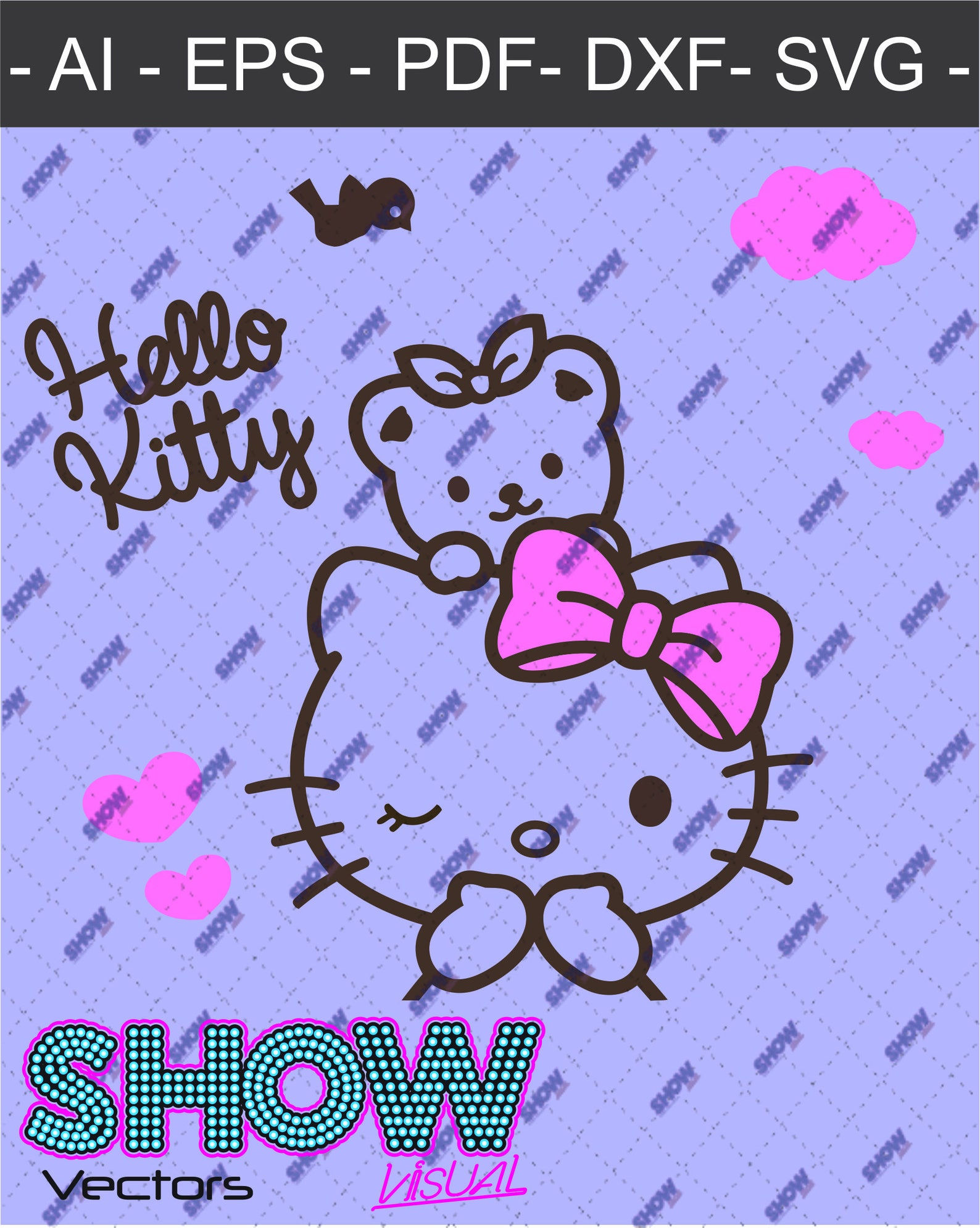 Wallpaper #JGh_JJMBSpphPi3-hjk2297 Cute Hello Kitty Vector Svg Eps AI Pdf Dxf for Cut Etsy