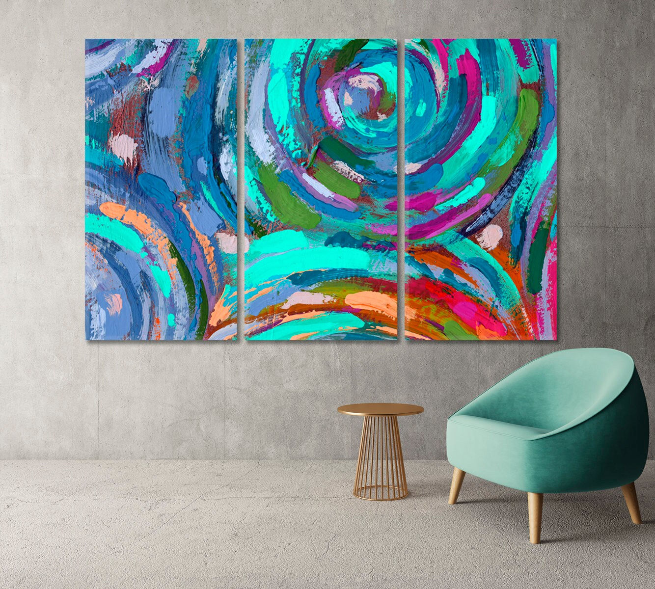 Wallpaper #W2g2IpMBSpphPi3-mTKk2 Abstract Creative Bright Painting Canvas Print Multicolor Etsy Uk