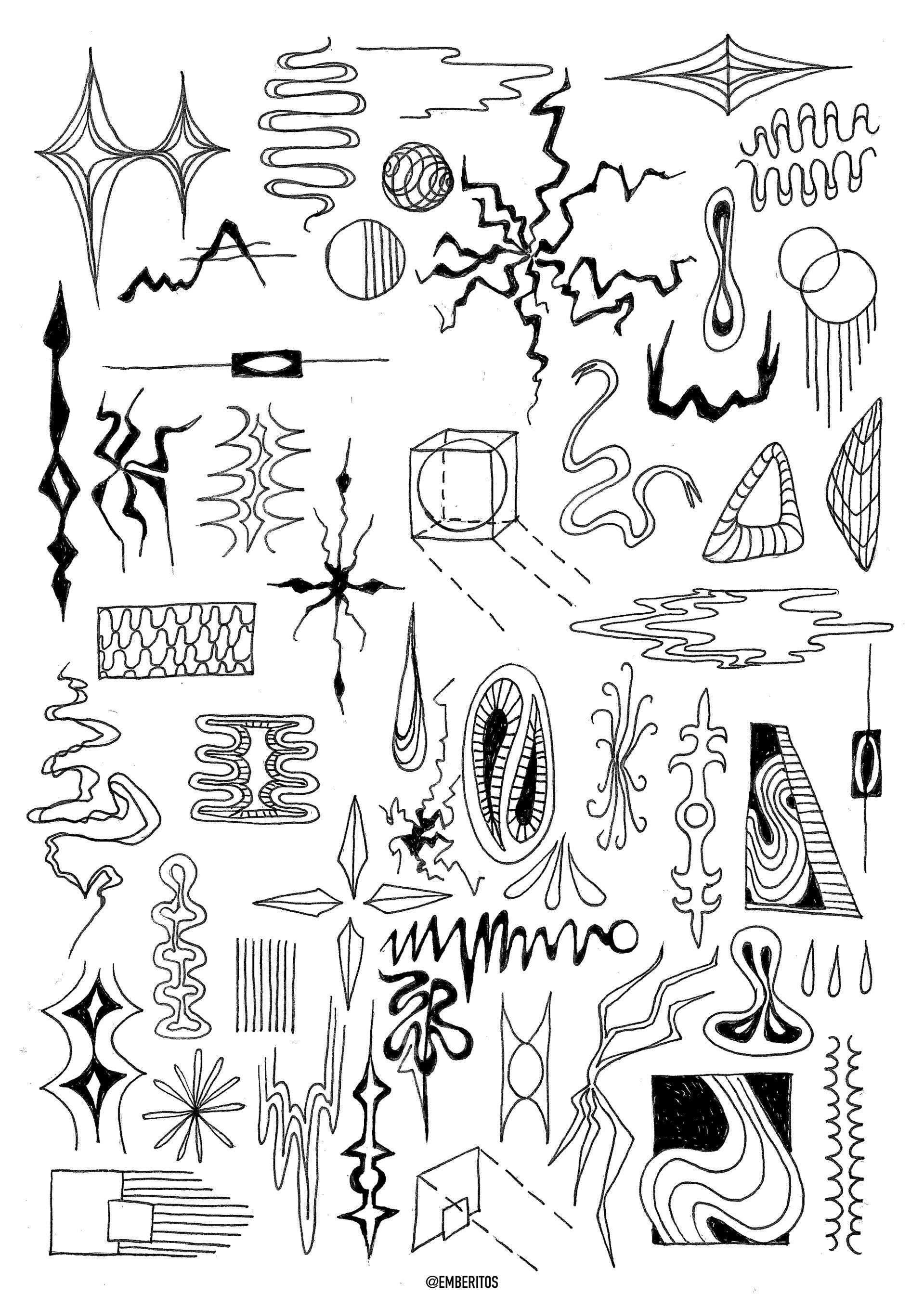 Wallpaper #aBnOEo8BtGB6xQ782GQk23 Stick Poke Flash Sheet Abstract 2 Etsy Australia