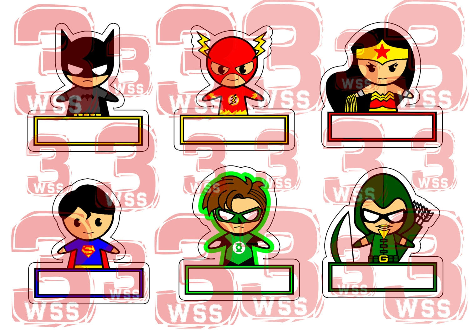 Wallpaper #CTMuM5MBcgDP3FvJ_qrC105 Name Tags Superhero Templates as Toppers or Stickers for Etsy