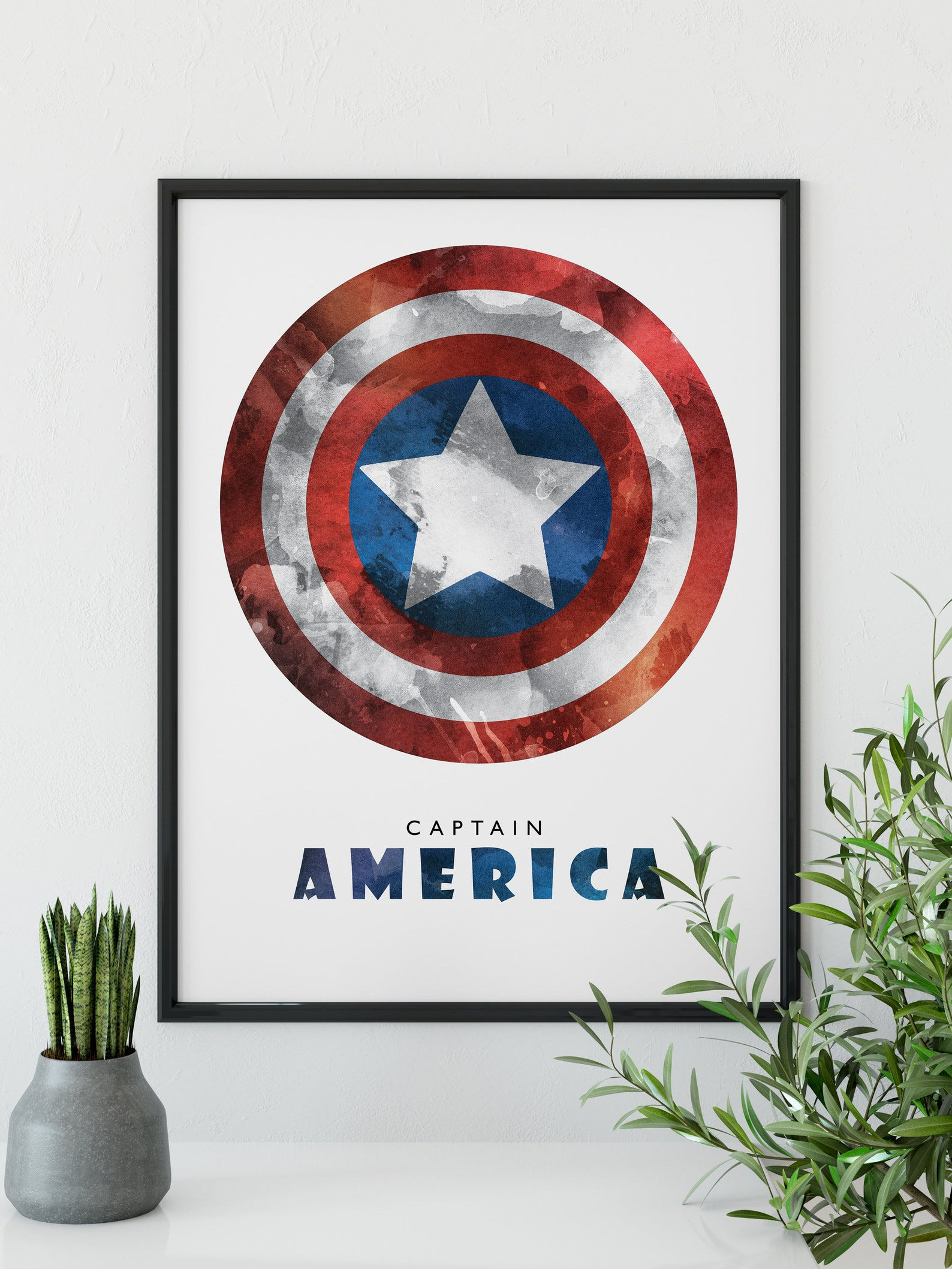 Wallpaper #UX0z844Bnwiau_P6NQwj18 Captain America Shield Portrait Print Marvel Poster Art Etsy