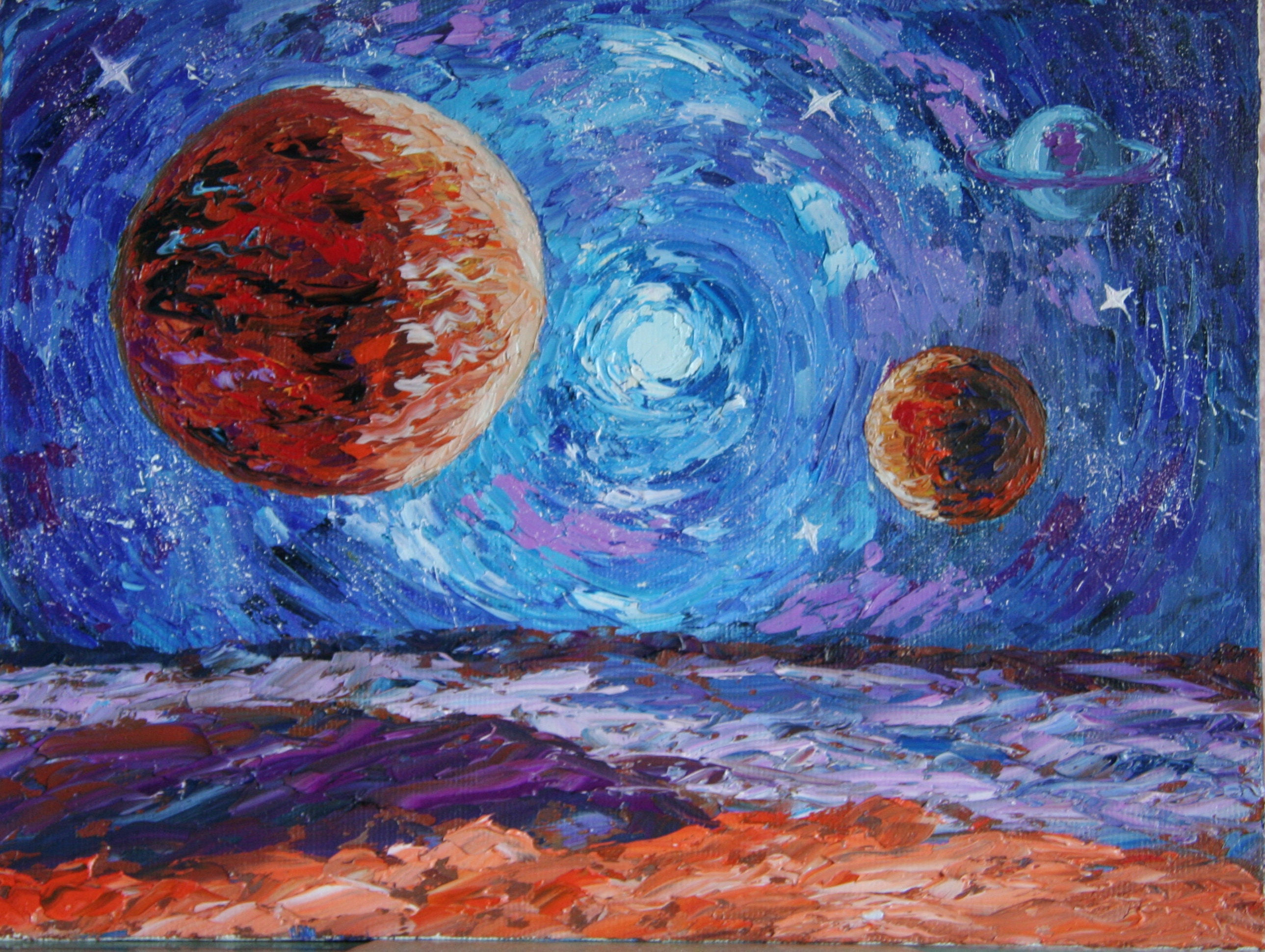 Wallpaper #PV7nMpMBborbLbczbmCQ60 Outer Space Oil Painting Original Artworkcosmic Original Etsy
