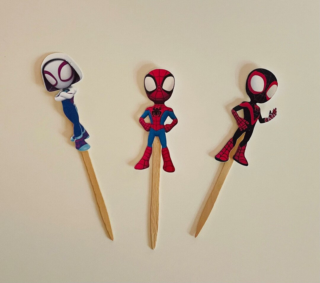 Wallpaper #Umev7pIBSpphPi3-gF5G207 Spidey and His Amazing Friends Cupcake Toppers Spider Man Etsy