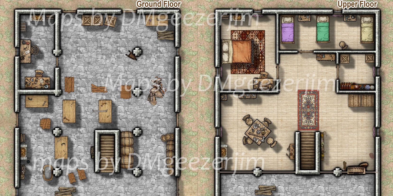 Wallpaper #Uu-TTJMBMN-XEVvVvD6d237 Warehouse and Workshop Battle Map for Vtt and Dnd Rpg Etsy