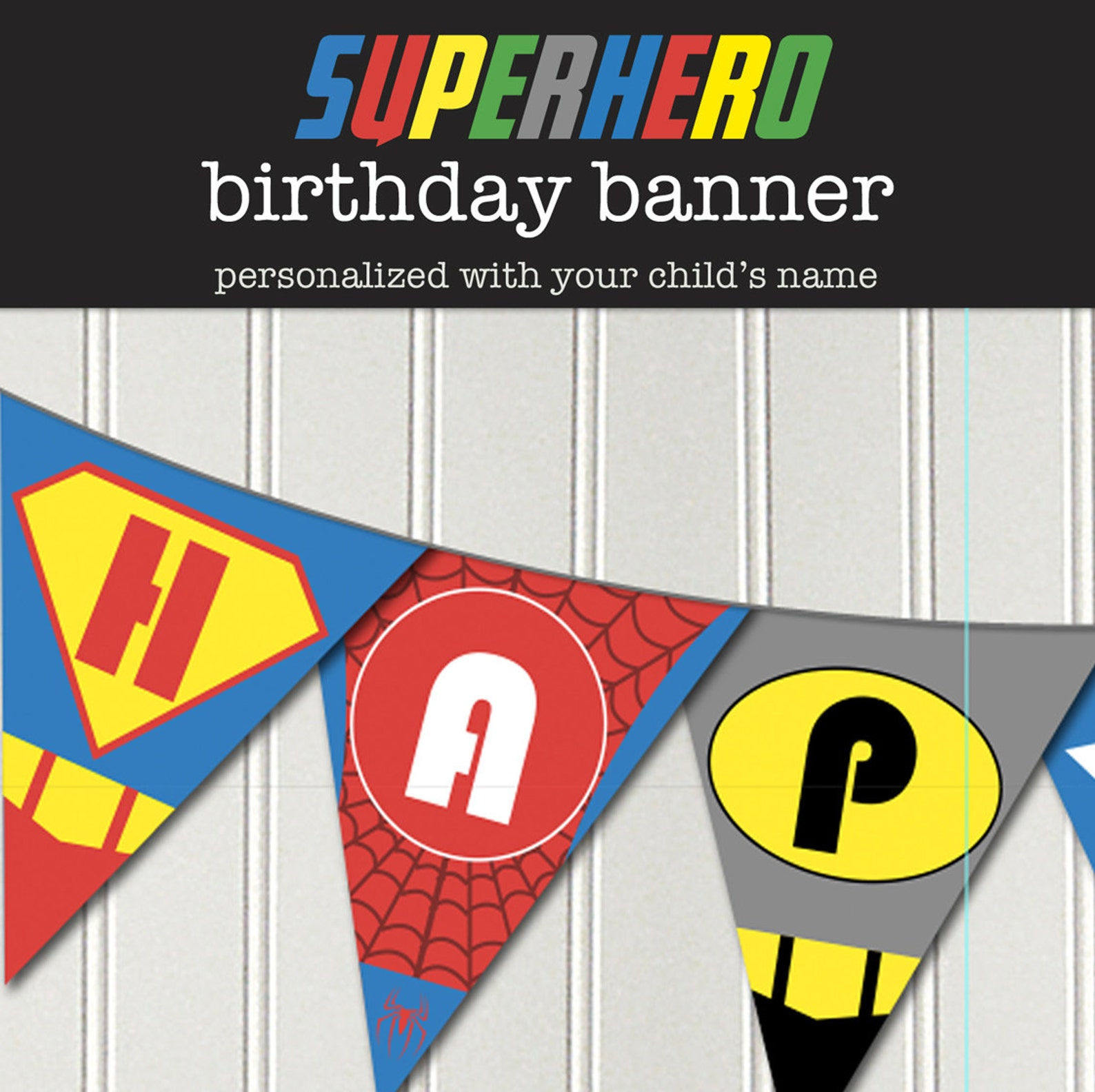 Wallpaper #mTEHNpMB5zzyi_yYhFhv65 Superhero Birthday Banner Personalized with Your Childs Etsy