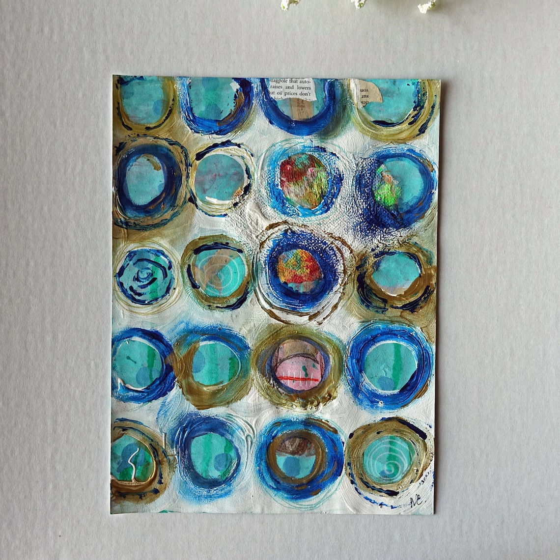Wallpaper #52dQ-5IBSpphPi3-YpO8100 Abstract Painting Circles Painting Original Mixed Media Etsy Canada