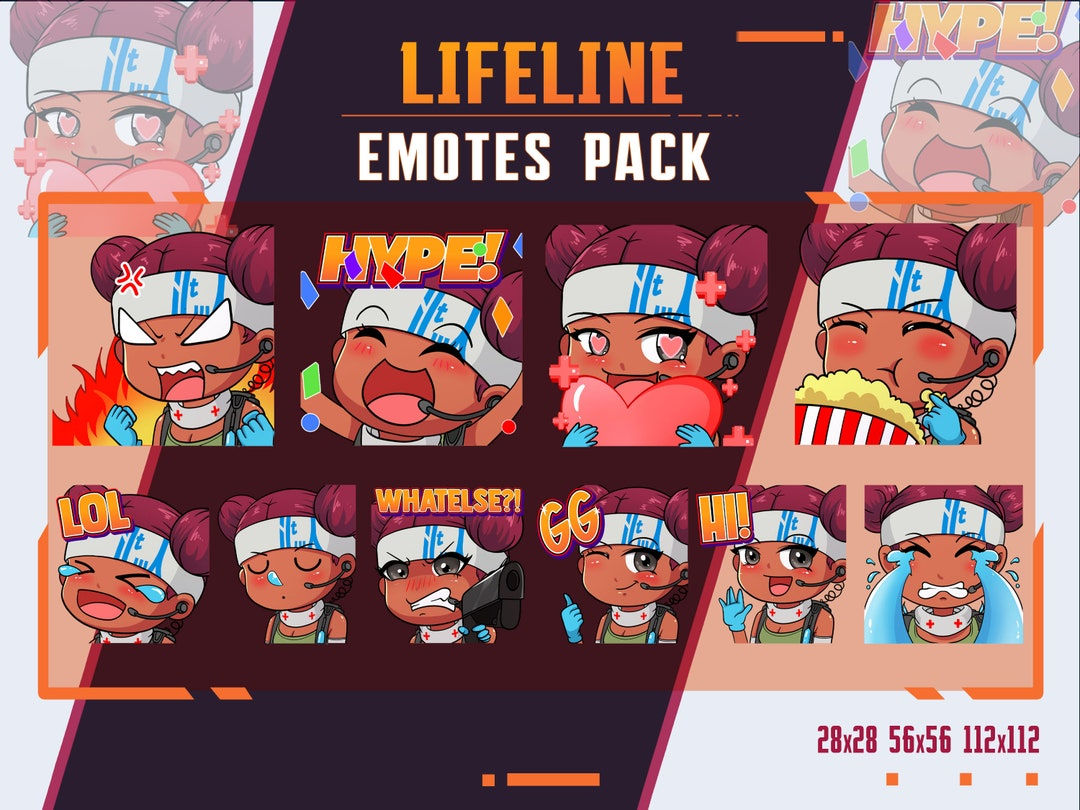 Wallpaper #uKXtNpMBVBiSkHCasorN150 Lifeline Apex Legends Emotes Twitch Emote Pack Streamer Emotes