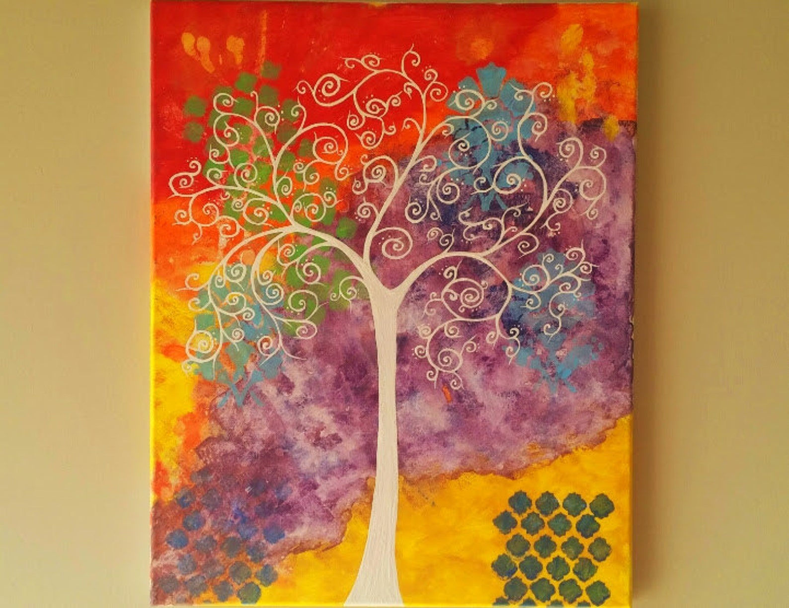 Wallpaper #sxqQTpMB1yWOL4qge31q92 Original Tree of Life Wall Art Abstract Tree Painting Whimsical Tree