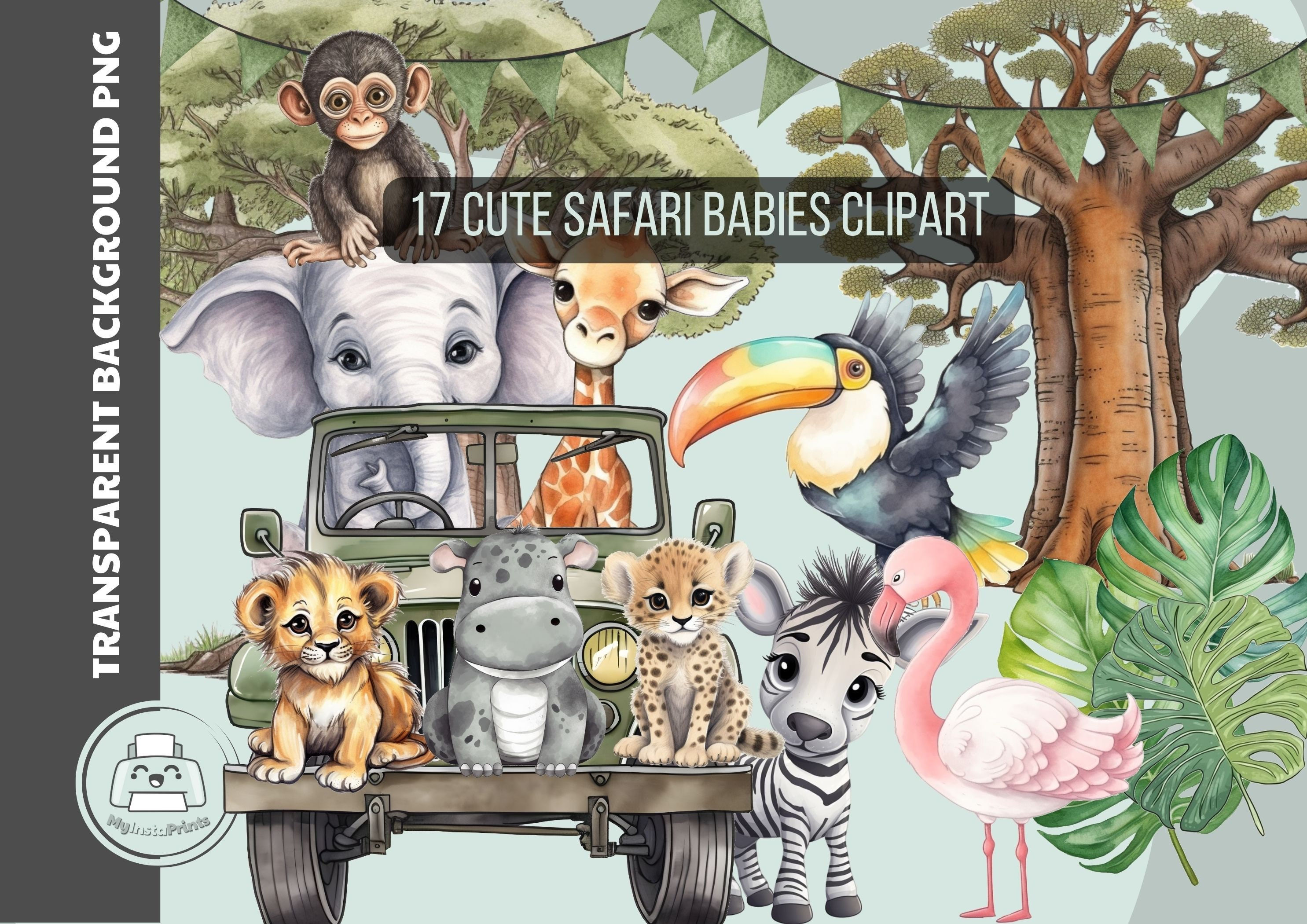 Wallpaper #03c4b Happy Jungle Safari Birthday Our Amhiraya Studio