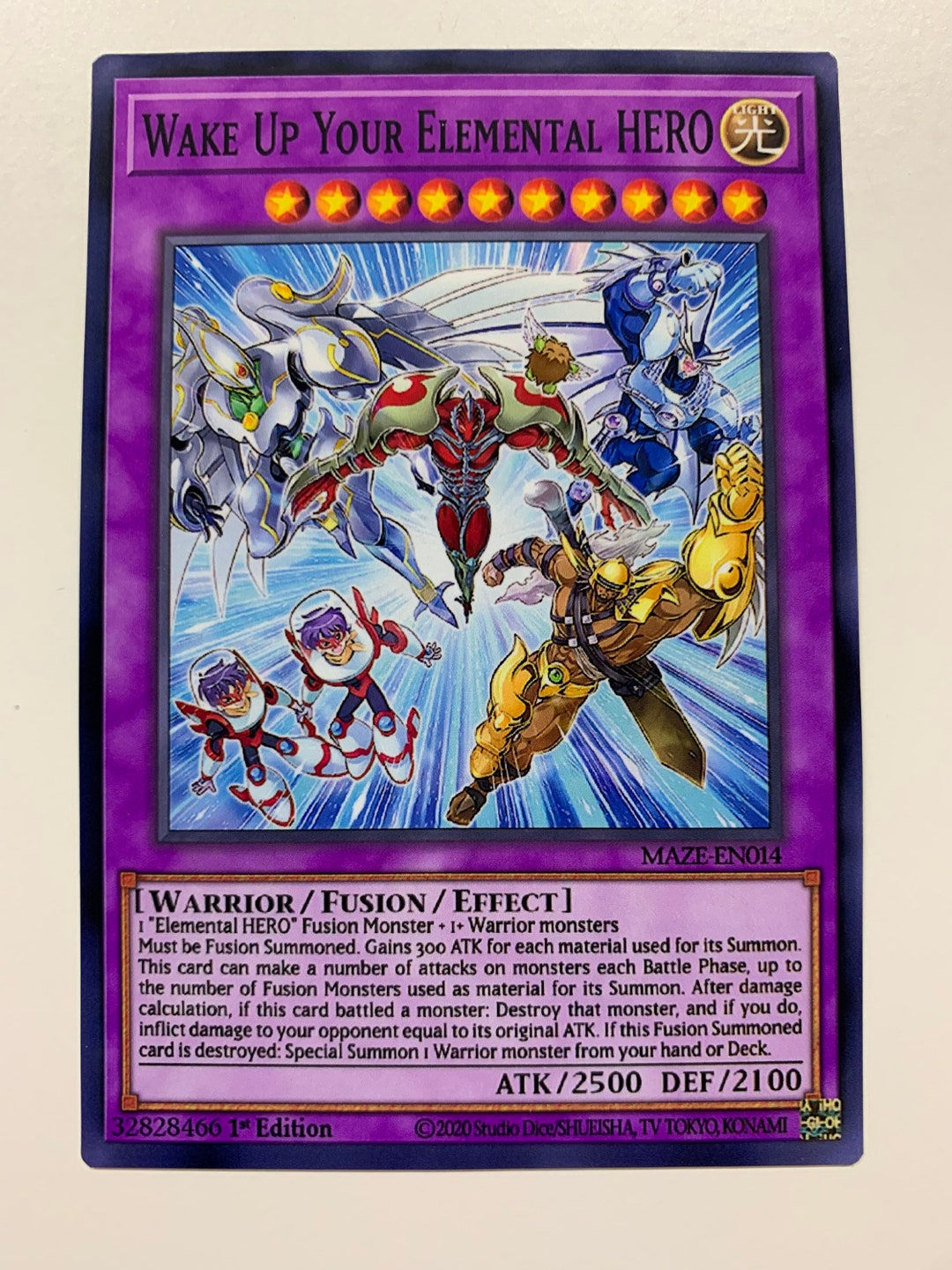 Wallpaper #tWd9EpMBSpphPi3-svuu262 Wake Up Your Elemental Hero Super Rare Orica Proxy Etsy