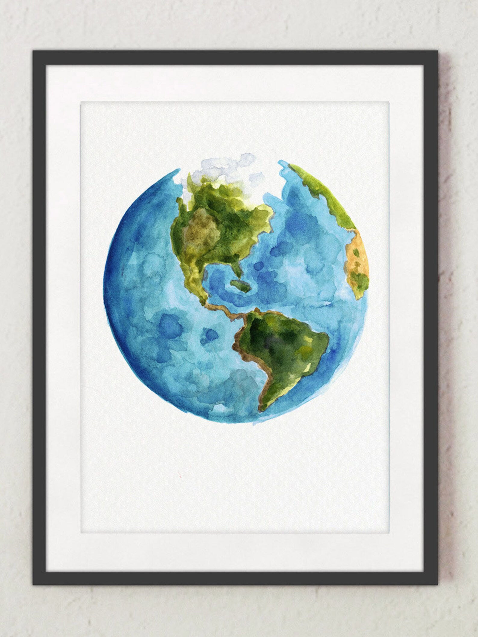 Wallpaper #BGcT6pIBSpphPi3-TUVE10 Watercolor World Map Painting Abstract Globe Art Print Gift Etsy