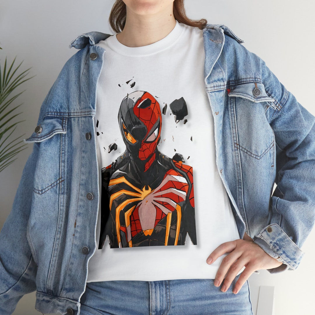 Wallpaper #D_QkOpMBKFX8bn3rd3iD151 Spiderguy Miles Morales Camiseta De Algodon Pesado Unisex Spider Guy