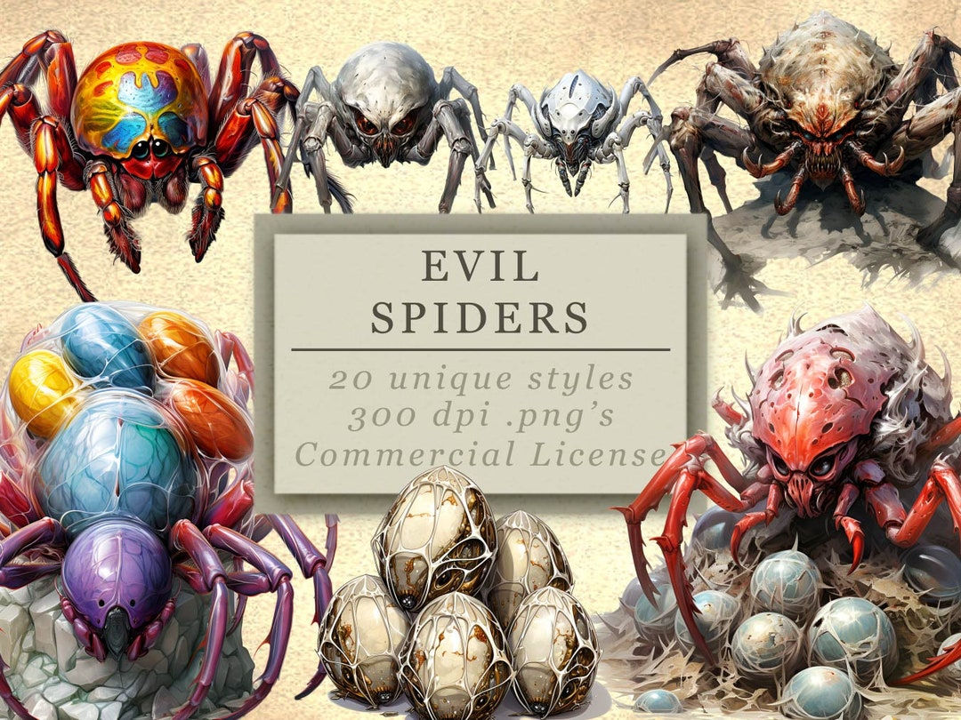 Wallpaper #k_RZOpMBKFX8bn3rE3j0170 Evil Spiders Clip Art Collection for Art and Design Fantasy Arachnids