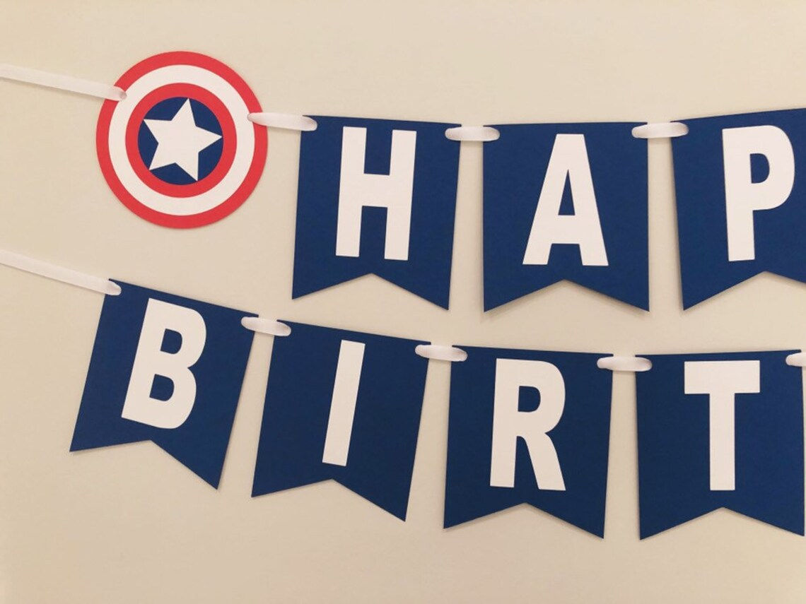 Wallpaper #THPrgo4BFI5NbQkszxmX31 Captain America Themed Birthday Banner