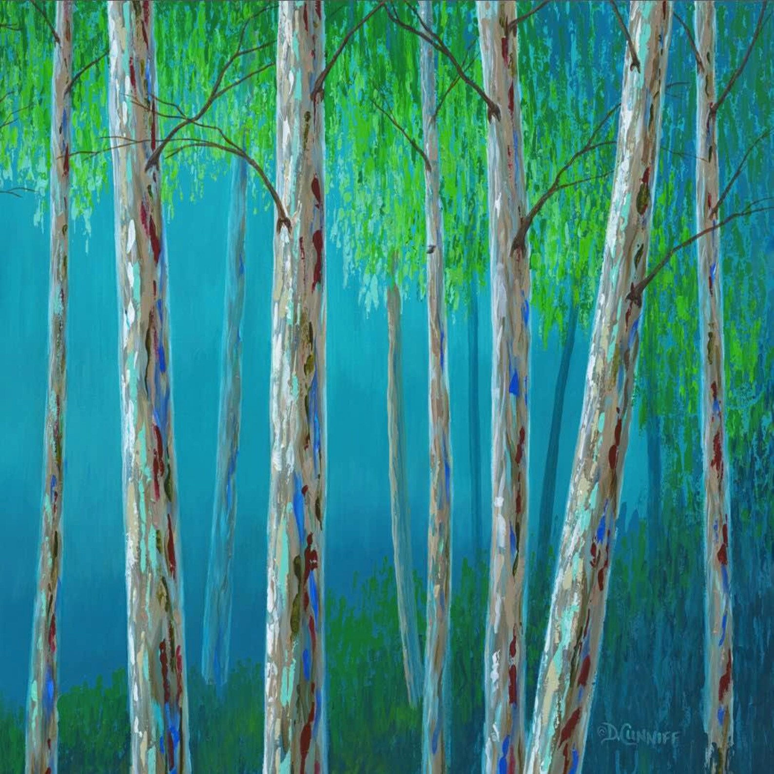 Wallpaper #02714 Three New Very Large Tree Paintings Rich Gane Art