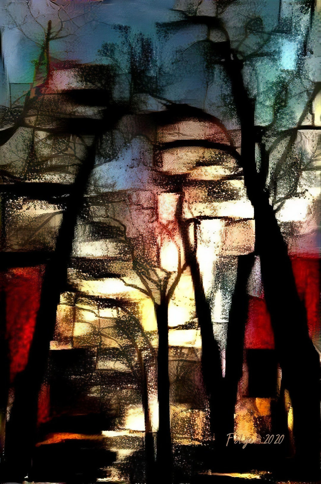 Wallpaper #d2c4EZMBSpphPi3-OPZ154 Forest Landscape Wall Art Print Abstract Forest Art Print Etsy