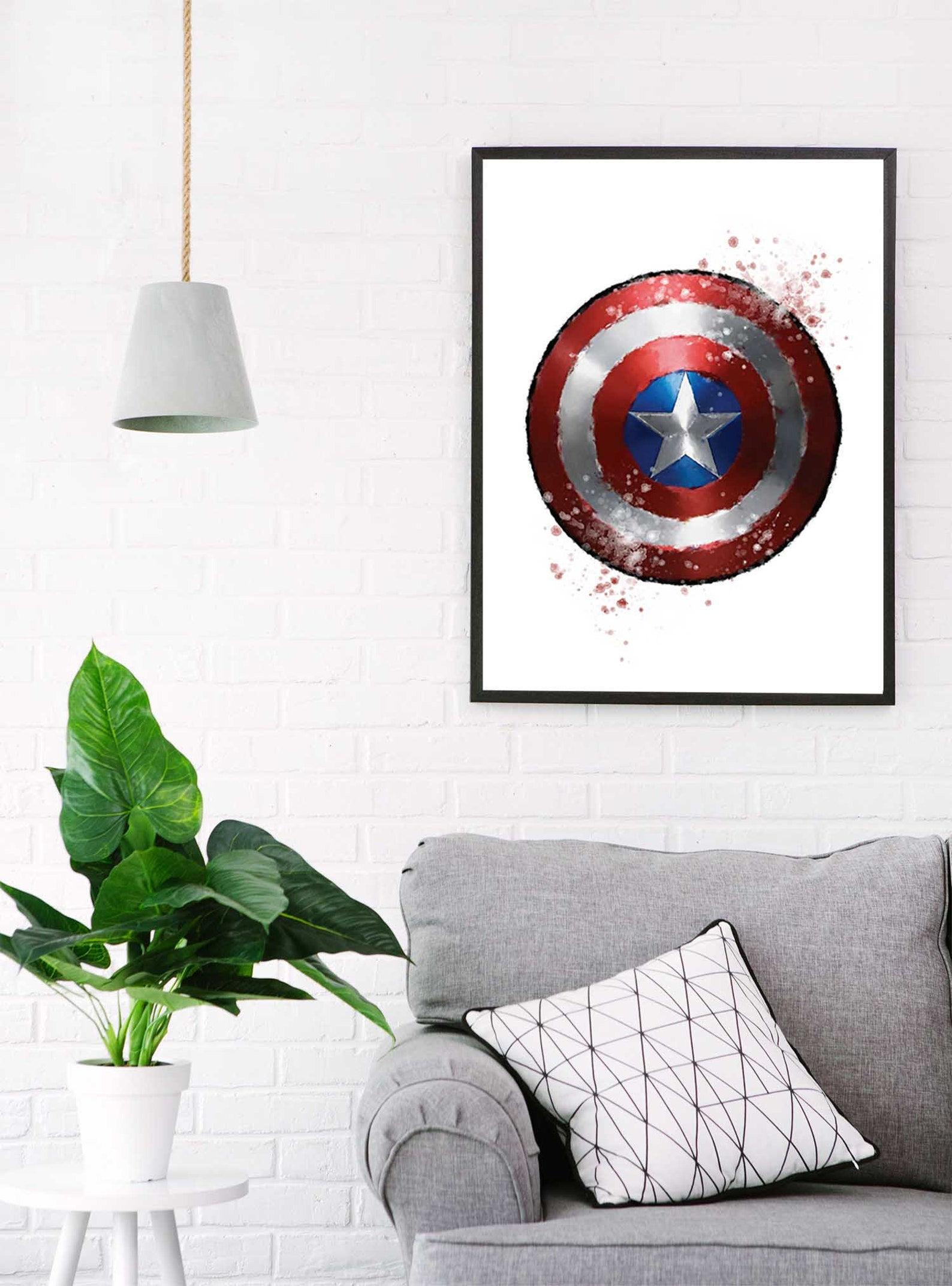 Wallpaper #UX0z844Bnwiau_P6NQwj15 Captain America Shield Avengers Wall Art Poster Digital Etsy