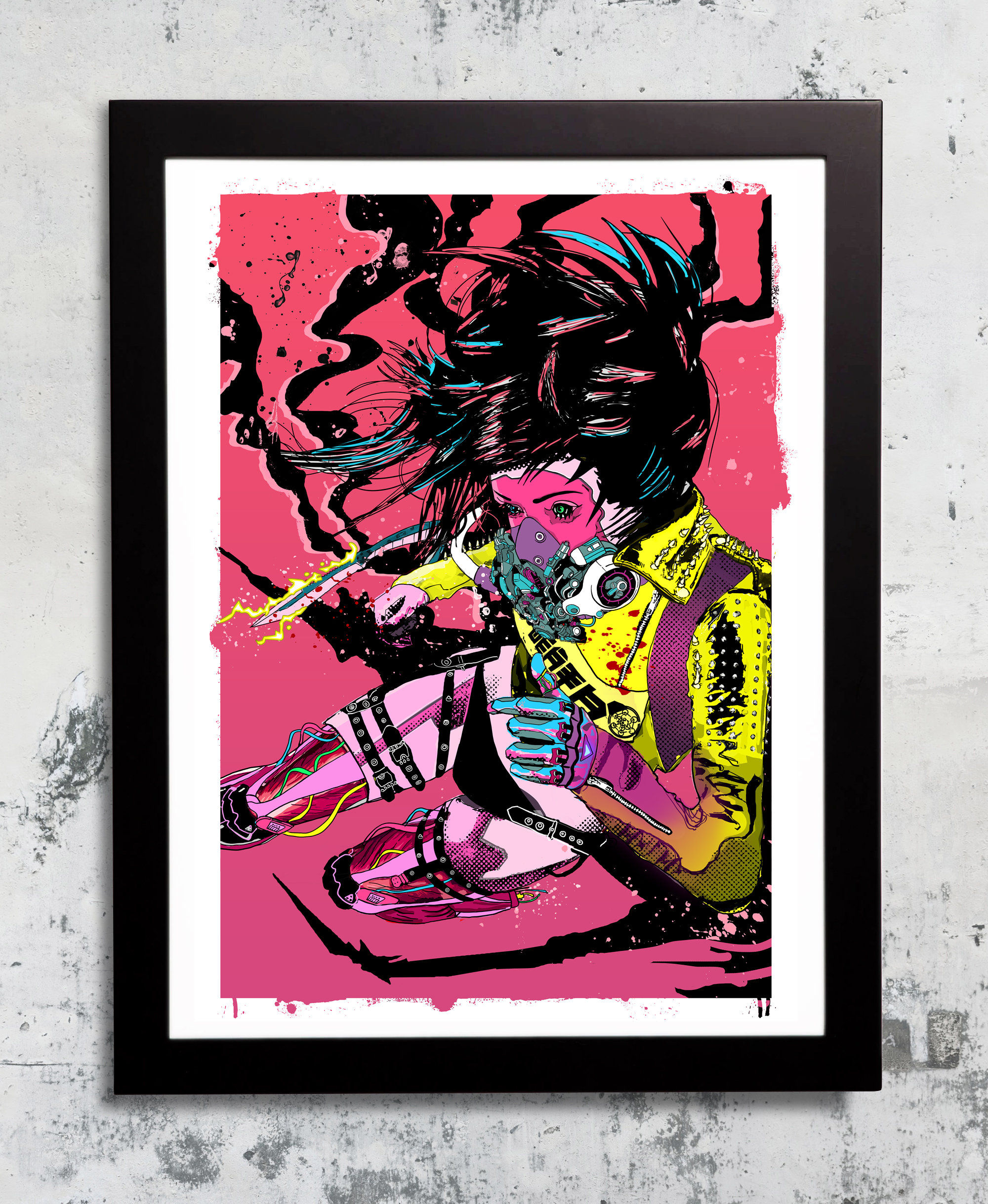 Wallpaper #OHNxhY4BFI5NbQks3R7k15 Cyberpunk Aqua Witch Art Print Poster Etsy