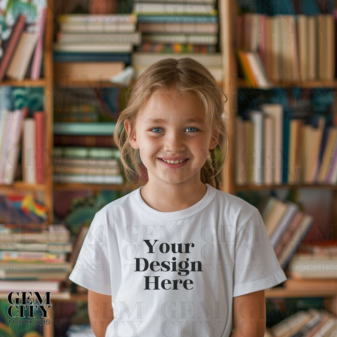 Wallpaper #fjGgNZMB5zzyi_yYSVdF64 Mockup Girl Child Mockup White Tee Mockup Reading Mockup Books