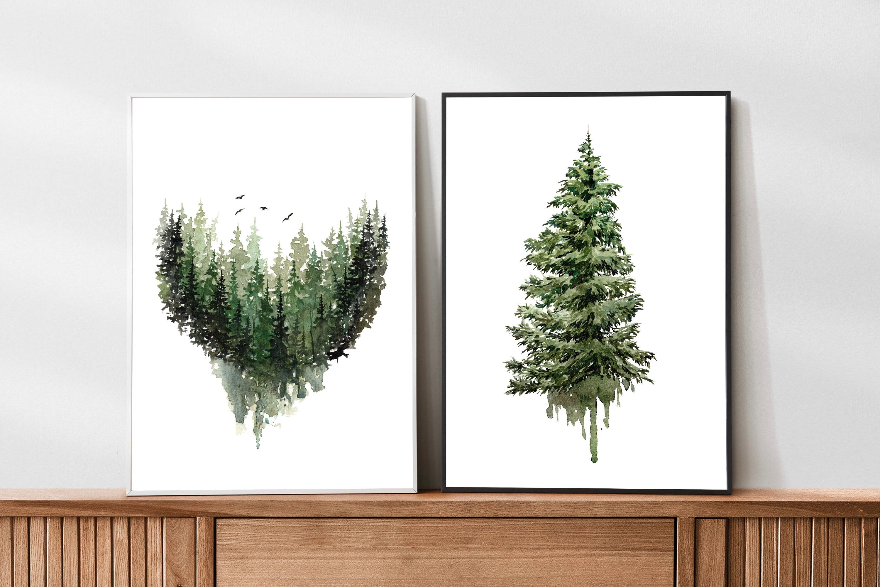 Wallpaper #BGdQC5MBSpphPi3-qtkV77 Abstract Pine Trees Forest Watercolor Painting Art Print Etsy Canada
