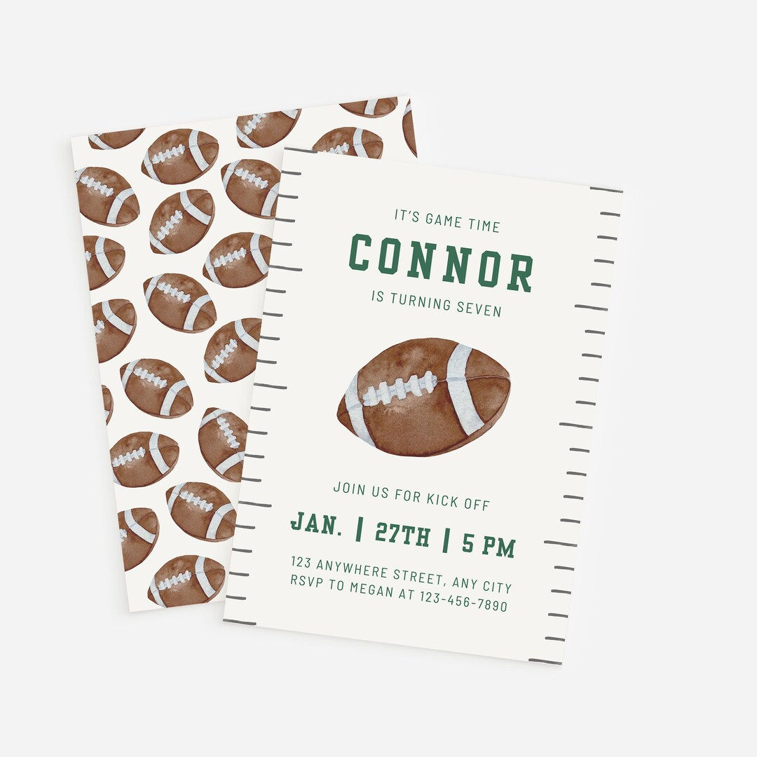 Wallpaper #f6344 Free Printable Football Birthday Invitations Drevio Free and