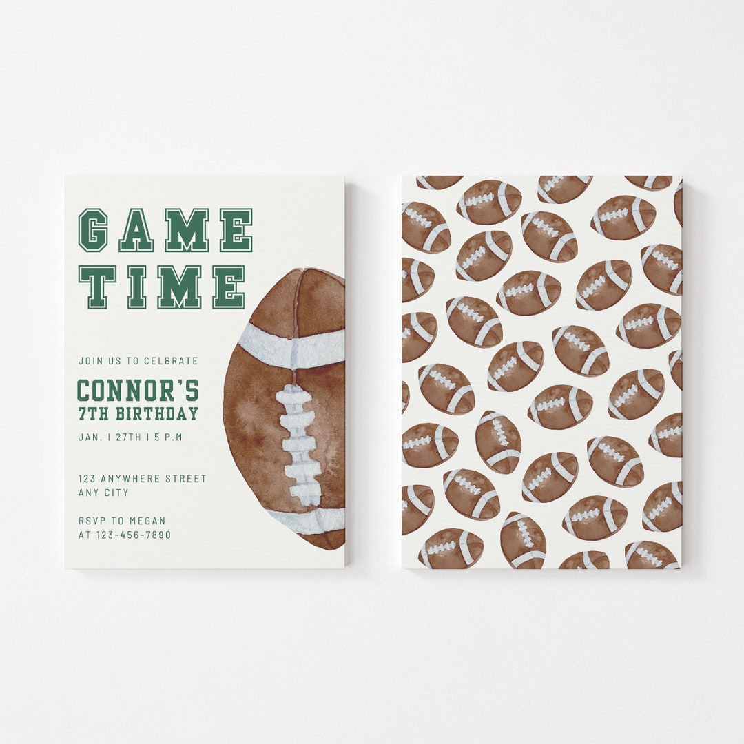 Wallpaper #f6344 Free Printable Football Birthday Invitations Drevio Free and