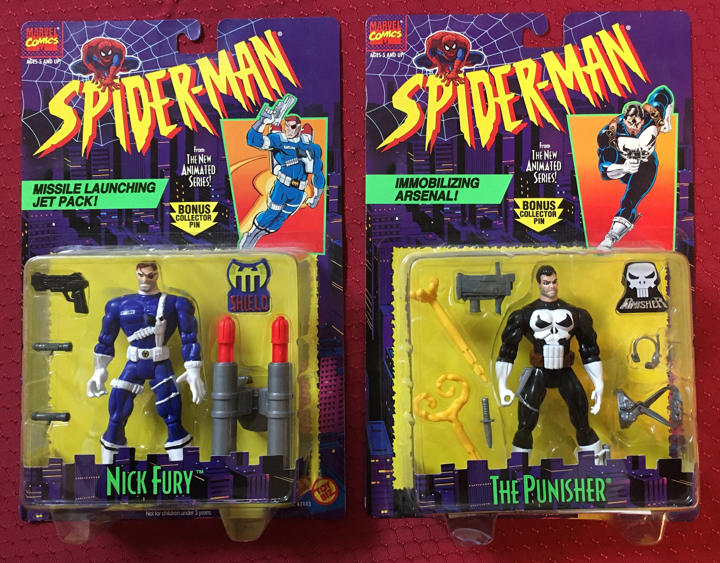 Wallpaper #ivROOZMBKFX8bn3r4XZJ387 Spider Man the Animated Series Toys 2ea Punisher and Nick Etsy