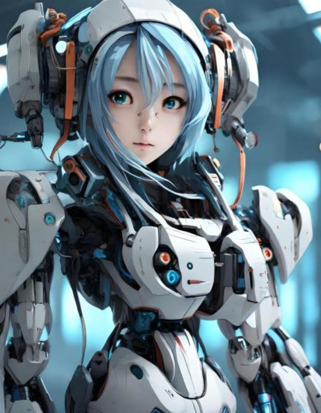 Wallpaper #OW0dapcBycdYOYFTOnEz32 Anime Female Robot from the Future Digital Art Etsy
