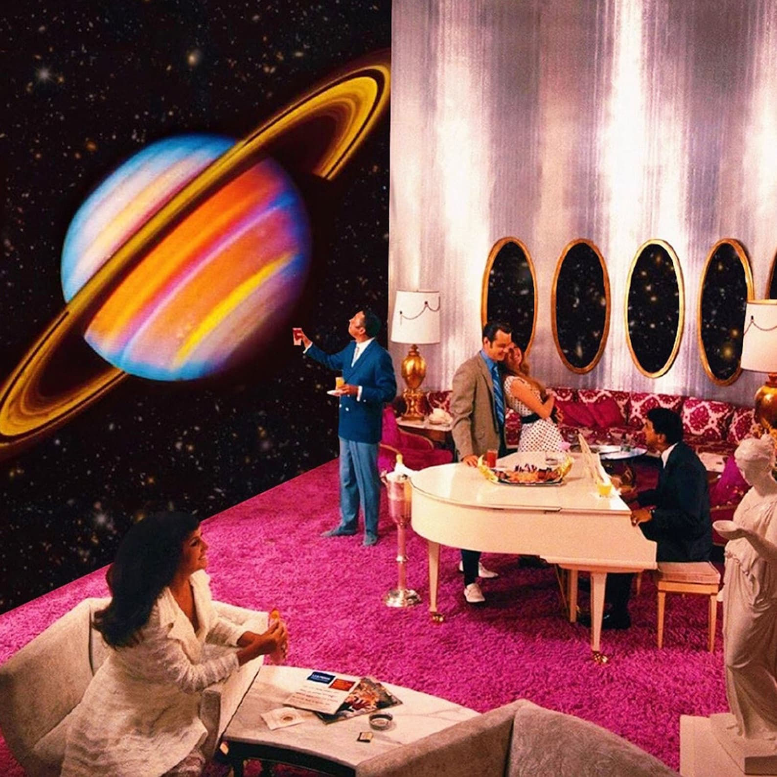 Wallpaper #2LgT3ZIBJvJKYCmEjv7f1 Space Bar Retro Atomic Age 1960s 1970s Collage Art Print Etsy