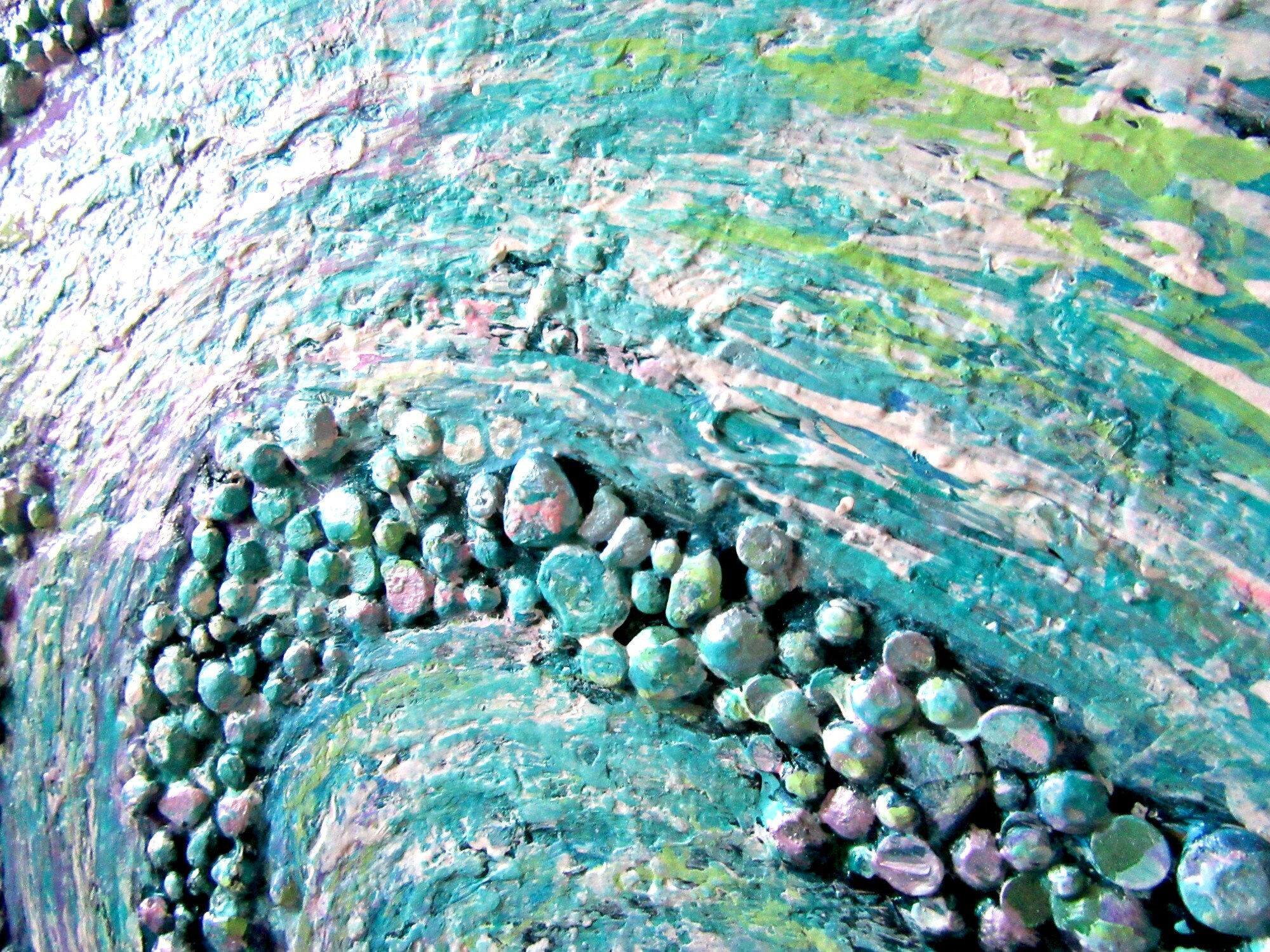 Wallpaper #UmcpA5MBSpphPi3-NrL_223 Coastal Abstract Painting Mixed Media on Canvas Iridescent Etsy Uk