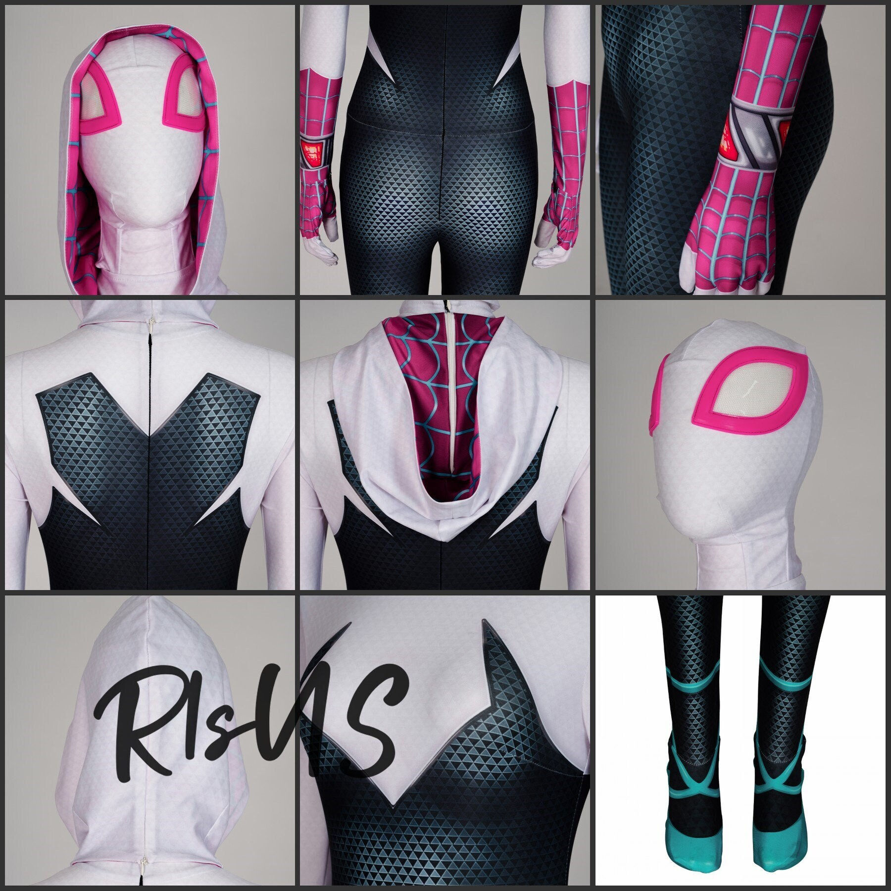 Wallpaper #K-o8V5MBlwTYPL18WxEs60 Spider Man Parallel Universe Gwen Jumpsuit Cos Costume Slim Etsy
