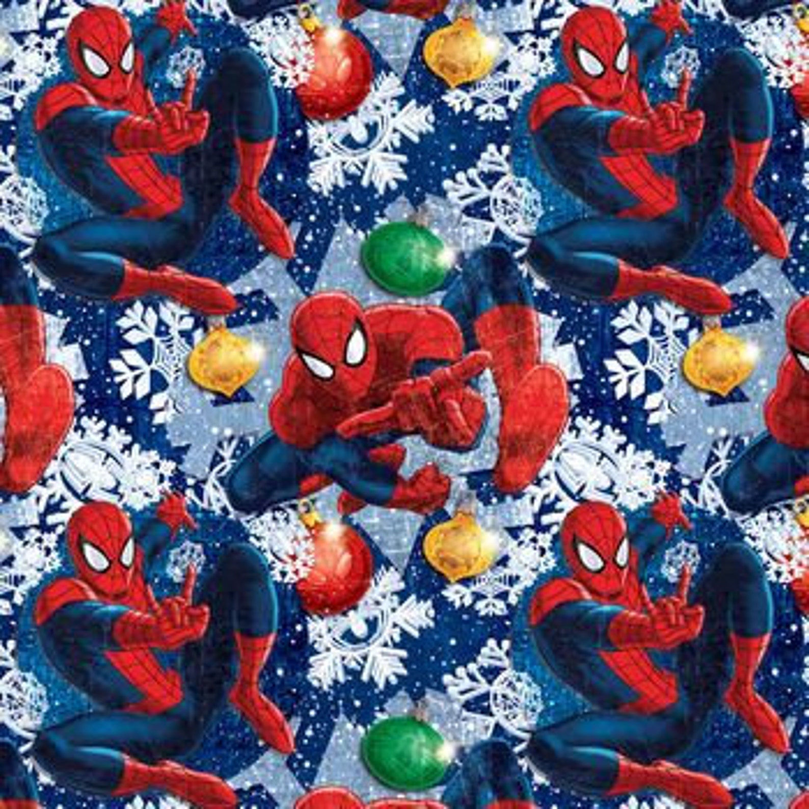 Wallpaper #en3f8I4Bnwiau_P6OAdF39 Tela De Navidad Spiderman 100 Acolchado Algodon Muy Rare Etsy