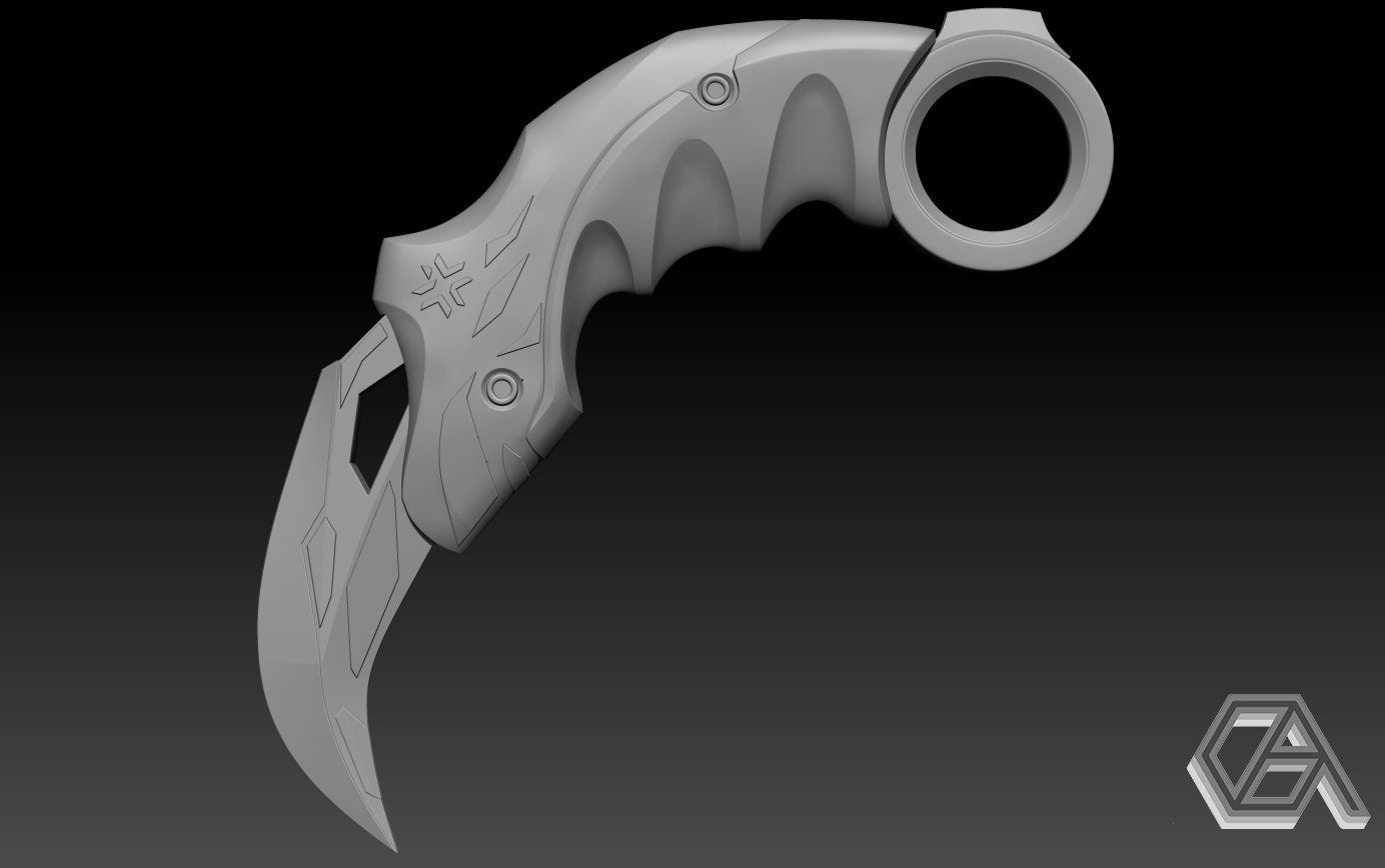 Wallpaper #ZGfk7ZIBSpphPi3-r1p9234 Valorant Champion Karambit Stl Modelo 3D Impresion 3D Imprimible