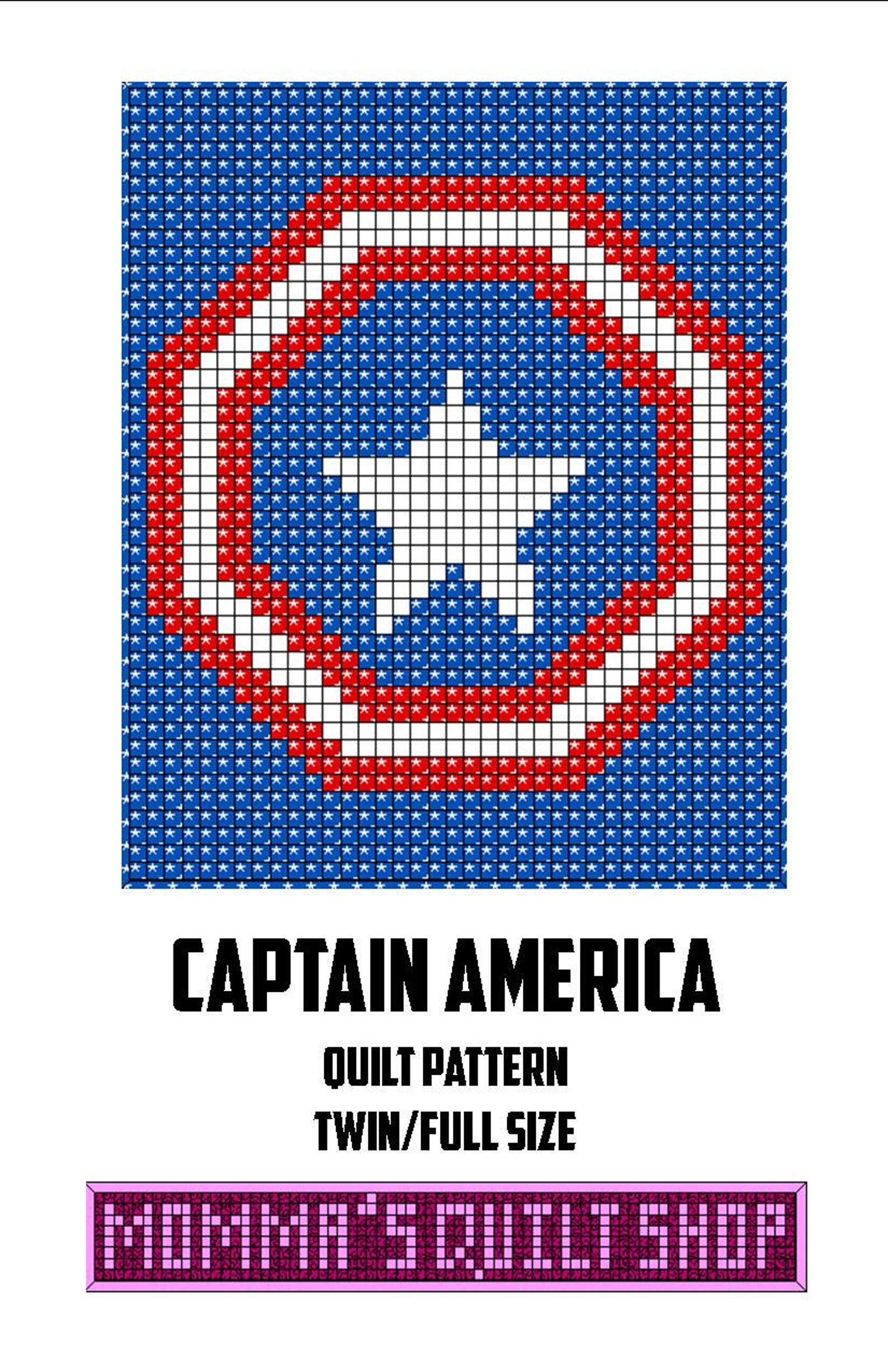 Wallpaper #QQBa7I4BSdW8dNouuBSe6 Captain America Quilt Pattern Twinfull Size Etsy